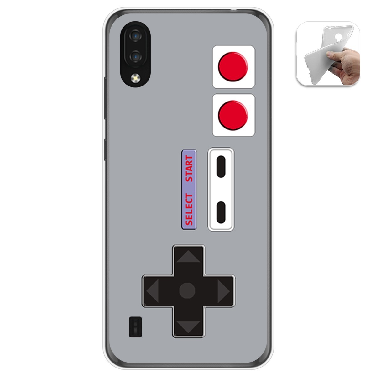 Tumundosmartphone Funda Gel Tpu para Zte Blade A5 2020 diseño Consola Dibujos