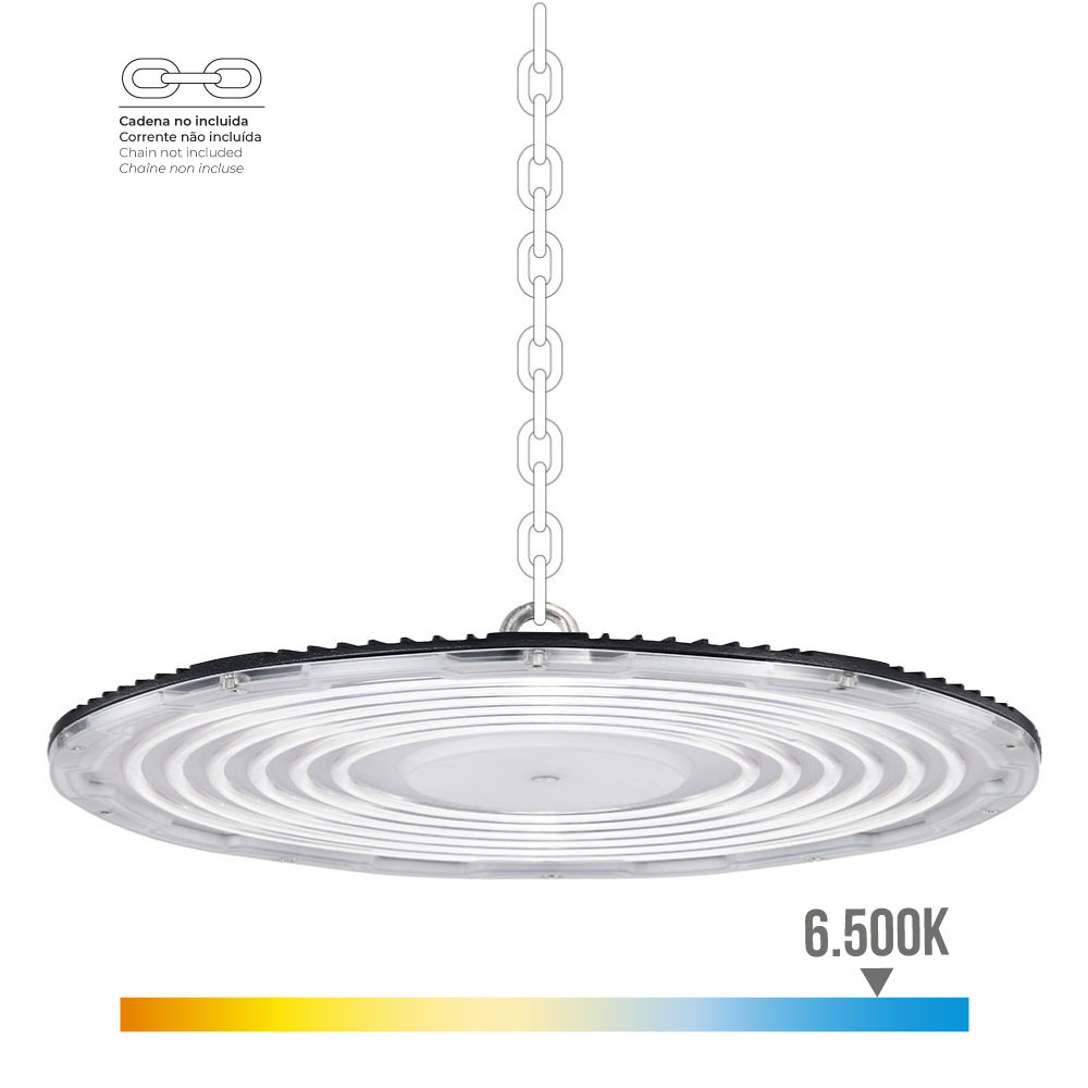 Campana led 100 w, 6400 k, 10.000 lm, ø26 x 4,5 cm