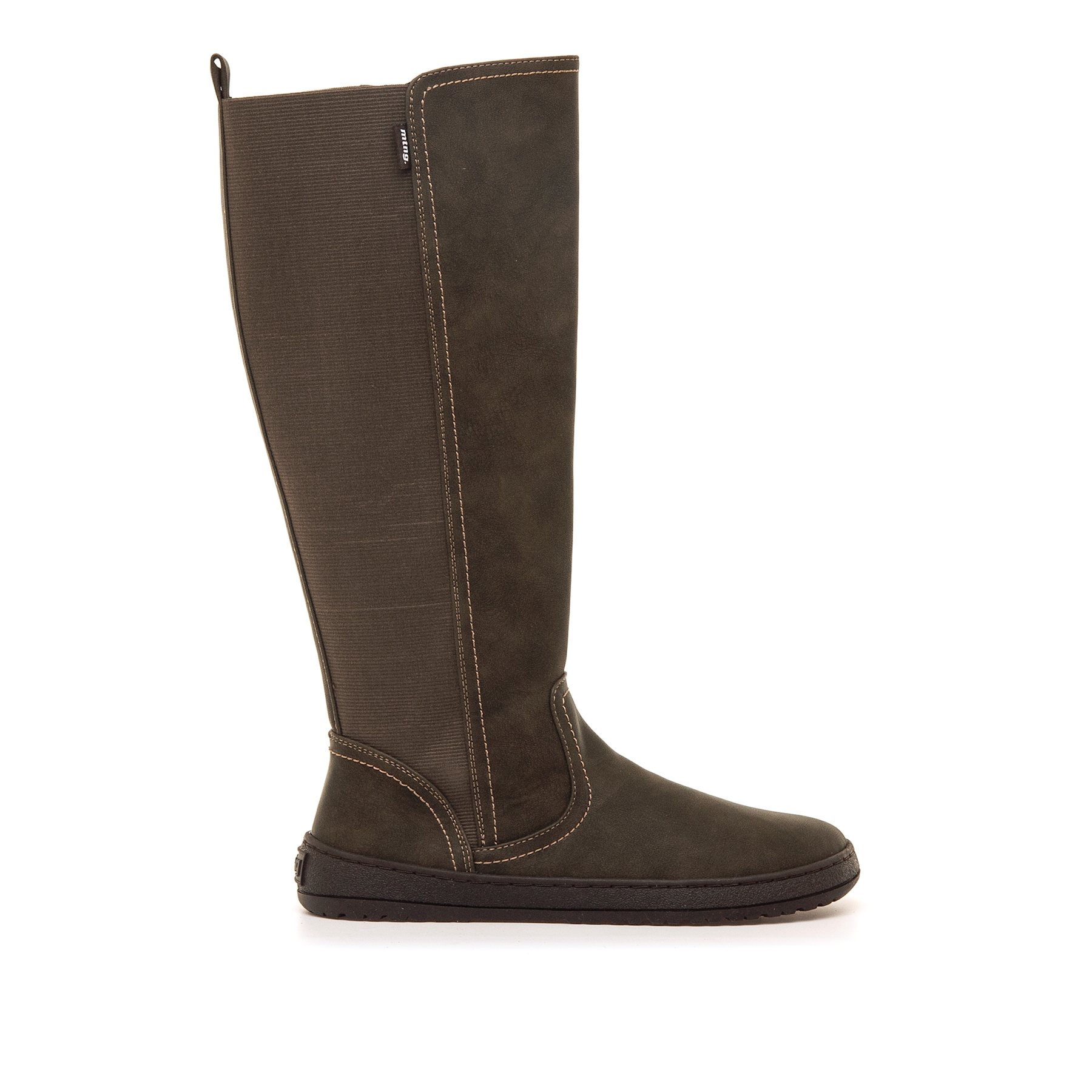 Mustang-MTNG botas planas barefoot mujer free alask marron con cierre cremallera y tipo de puntera redonda
