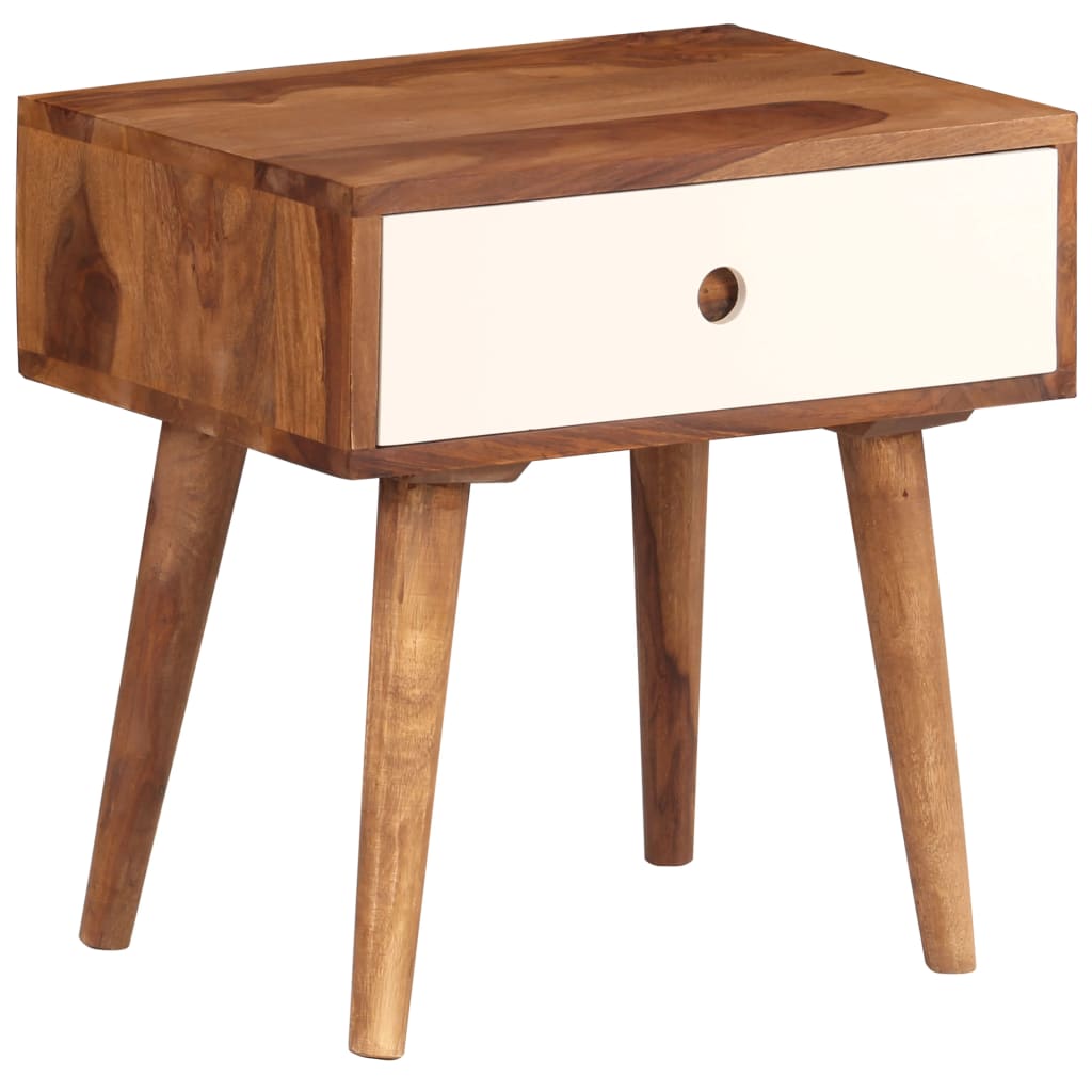 vidaXL Mesita de noche de madera maciza de acacia 45x30x45 cm