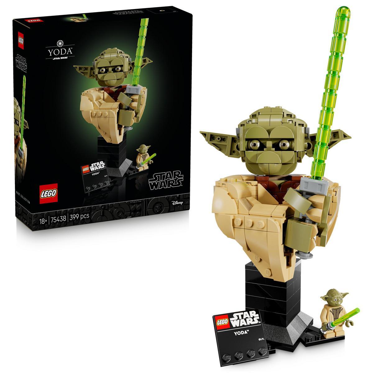 LEGO® 75438 Star Wars Busto de Yoda - Maqueta con Espada Láser Verde