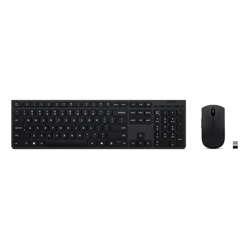 Lenovo - 4X31R64357 teclado Ratón incluido Oficina RF Wireless + Bluetooth QWERTY Español Gris 4X31R64344