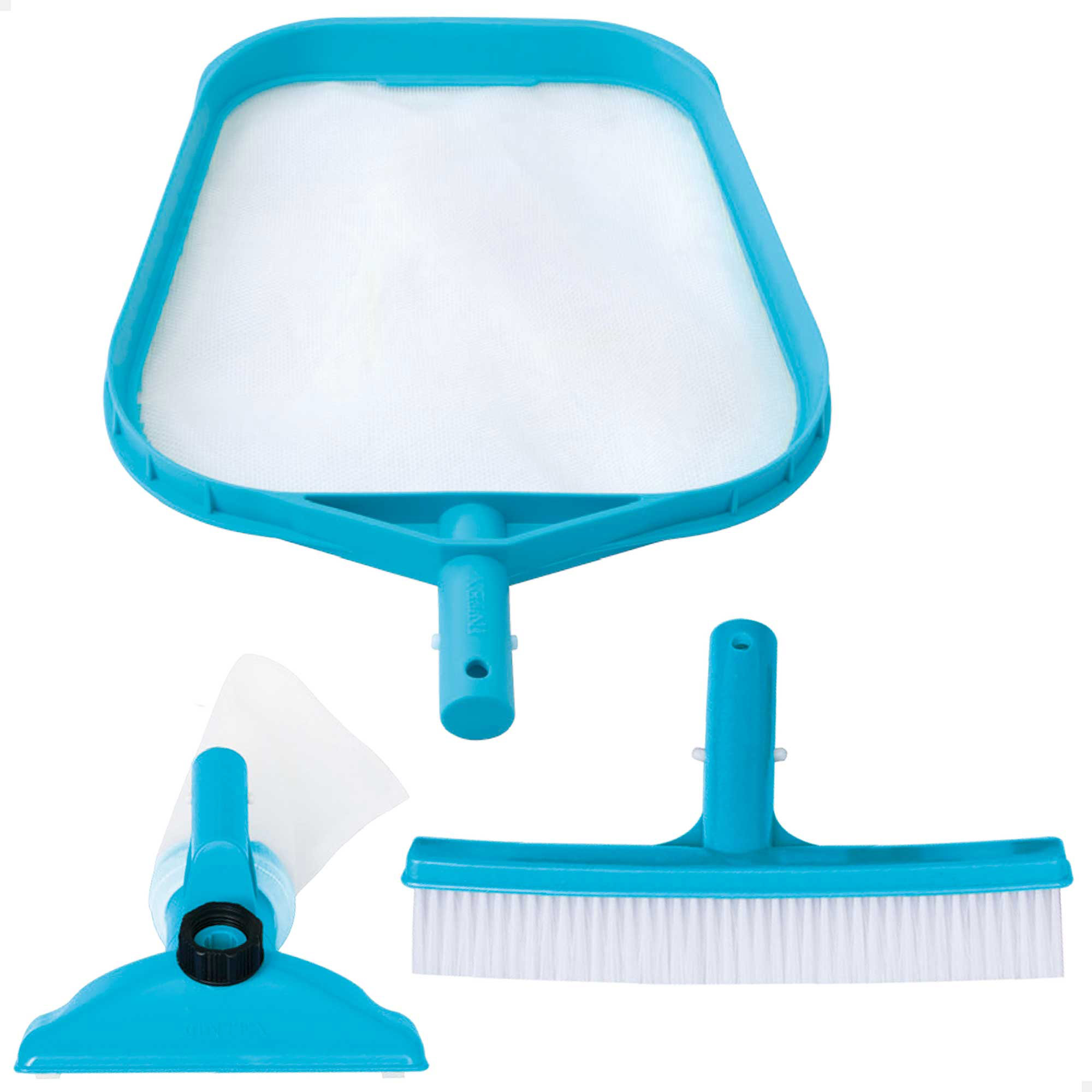 INTEX - Kit De Limpieza Para Piscina Básico Universales Intex Incluye-Recoge Hojas, Cepillo Y Cabezal Con Bolsa