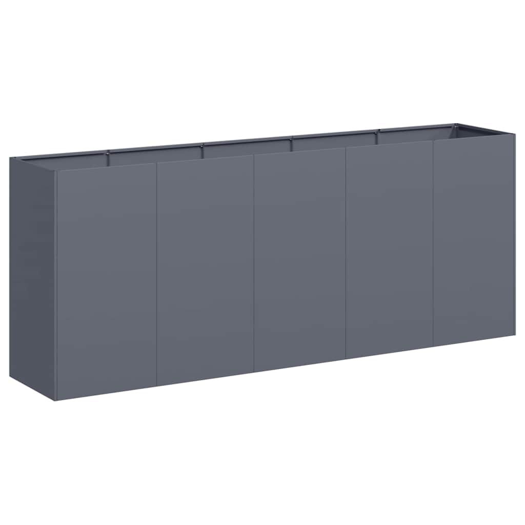 vidaXL Jardinera de acero laminado en frío antracita 200x40x80 cm