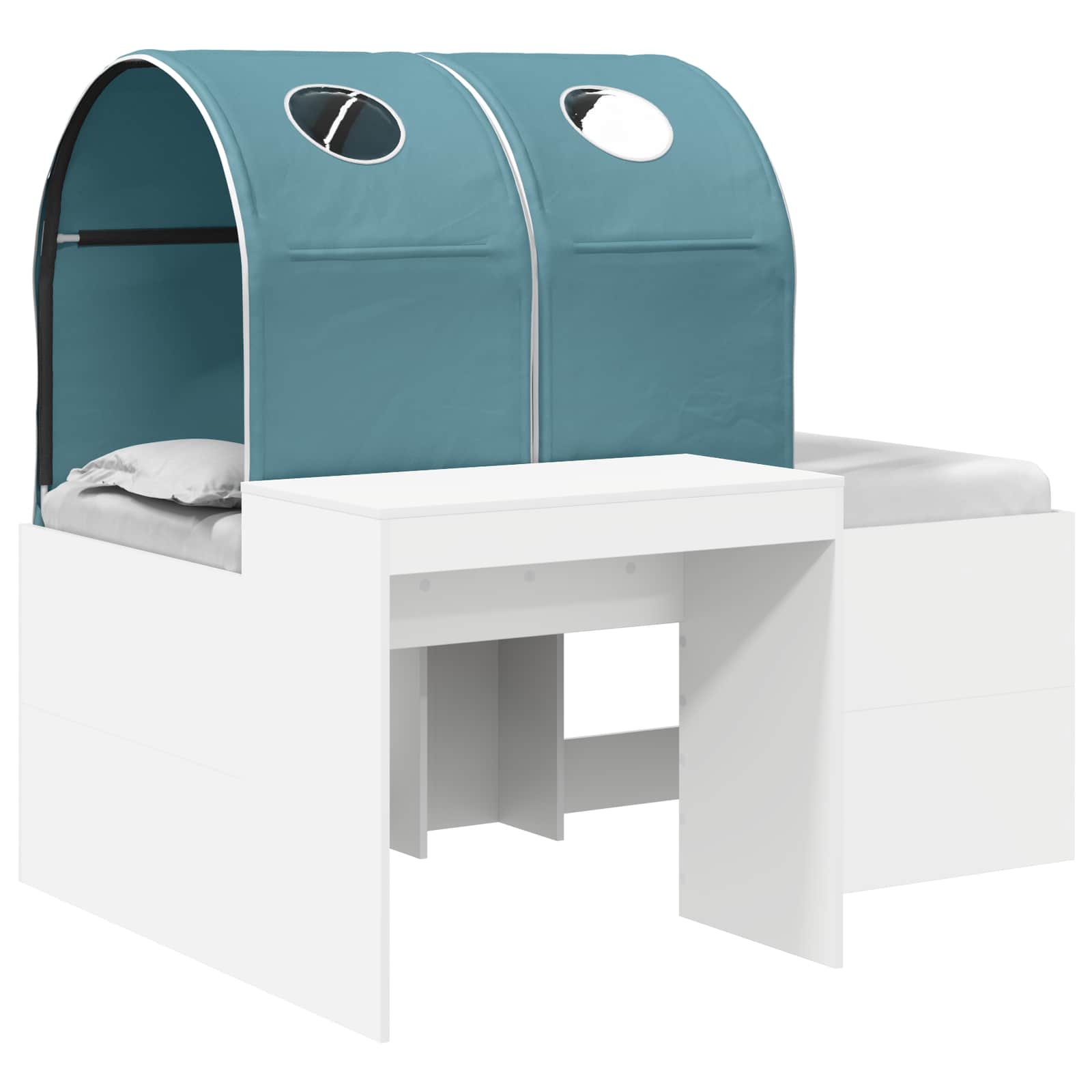 vidaXL Cama con Túnel 3 uds. Madera de ingeniería 123,6 x 163,2 x 75,1 cm Multicolor