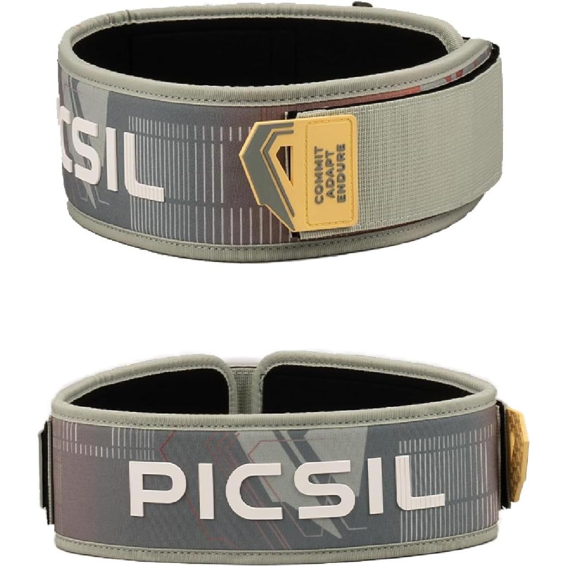 PICSIL Cinturón Lumbar Recto Lockpro Para Levantamiento de Pesas, Ideal para Powerlifting, Sentadillas, Halterofilia, Diseñado Para Todo Tipo de Atletas