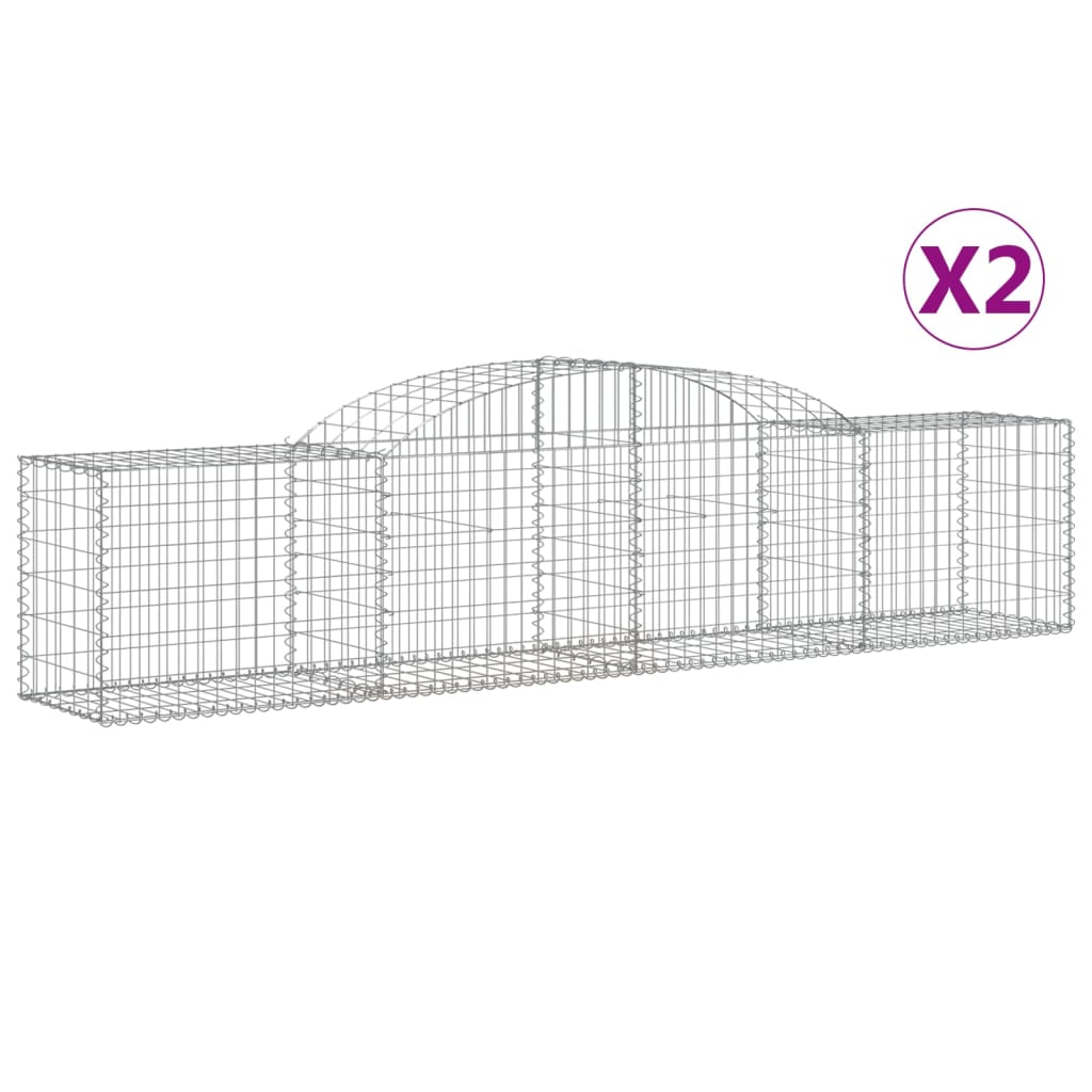 Vidaxl Cestas Gaviones Arco Hierro 300x30x40/60cm