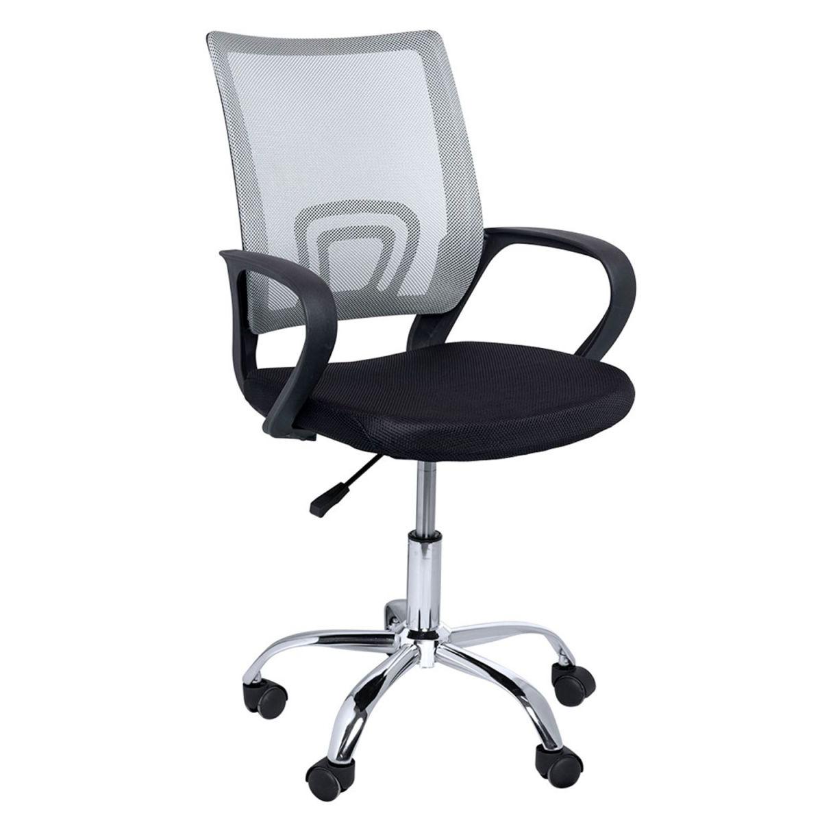 Regalos Miguel - Silla de Oficina Gris y Negra Midi Pro - Máxima Ergonomía - Ideal para Escritorio y Gaming