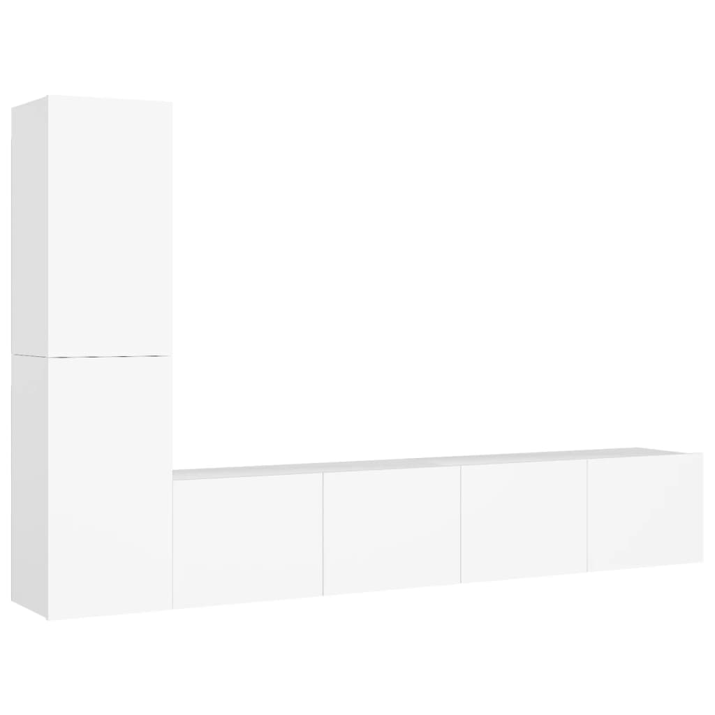 vidaXL Set de muebles de salón TV 4 piezas madera de ingeniería 80x30x30 cm, Mueble de Salon, Mueble TV, Mueble TV salon, Mesa de TV, Mueble tele