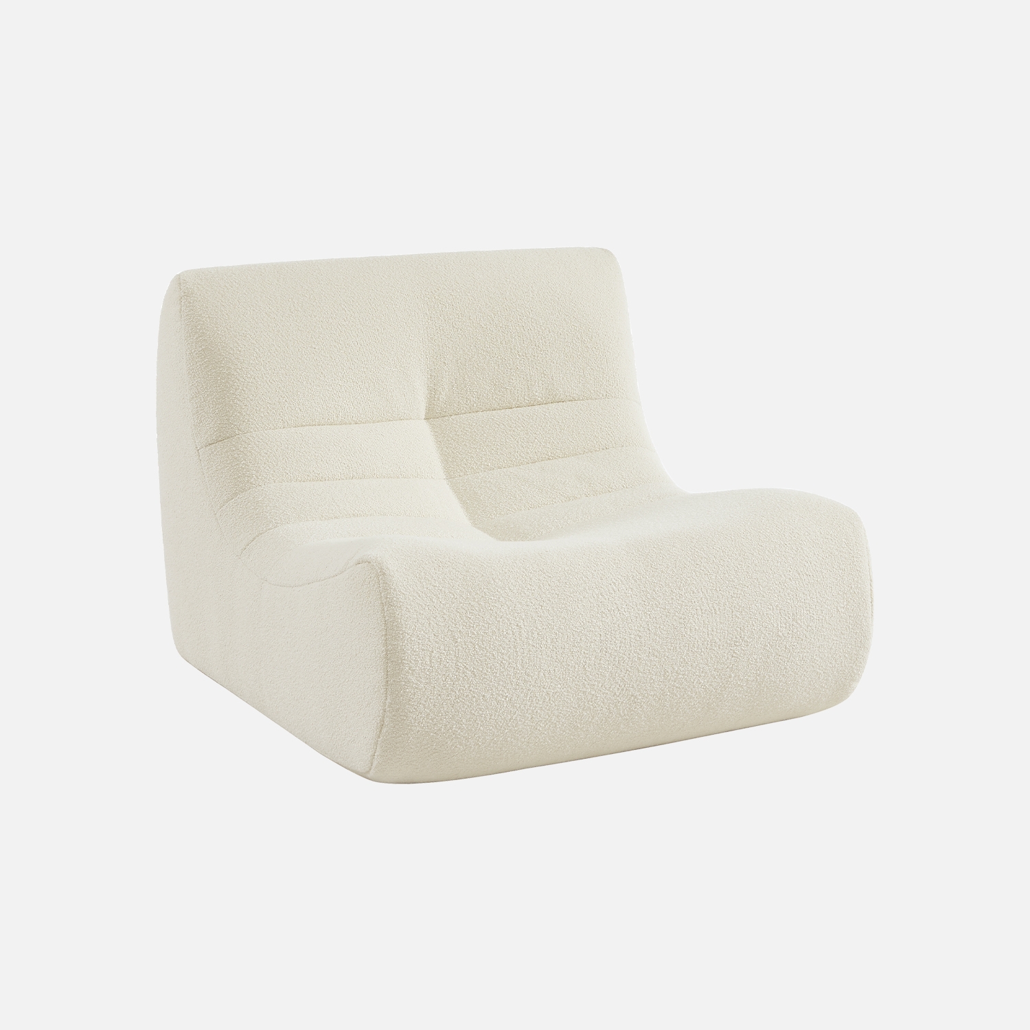sweeek - Módulo para sofá modular en borreguito texturizado , Sokol borreguito , 91x105x72