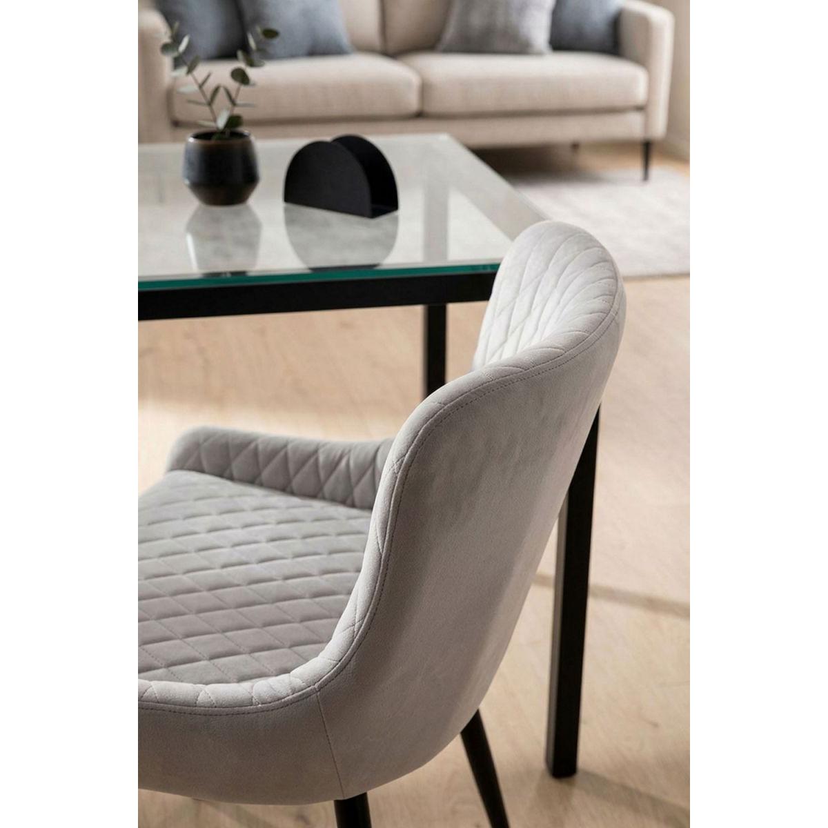 Regalos Miguel - Sillas Comedor - Silla Sanda Terciopelo - Gris