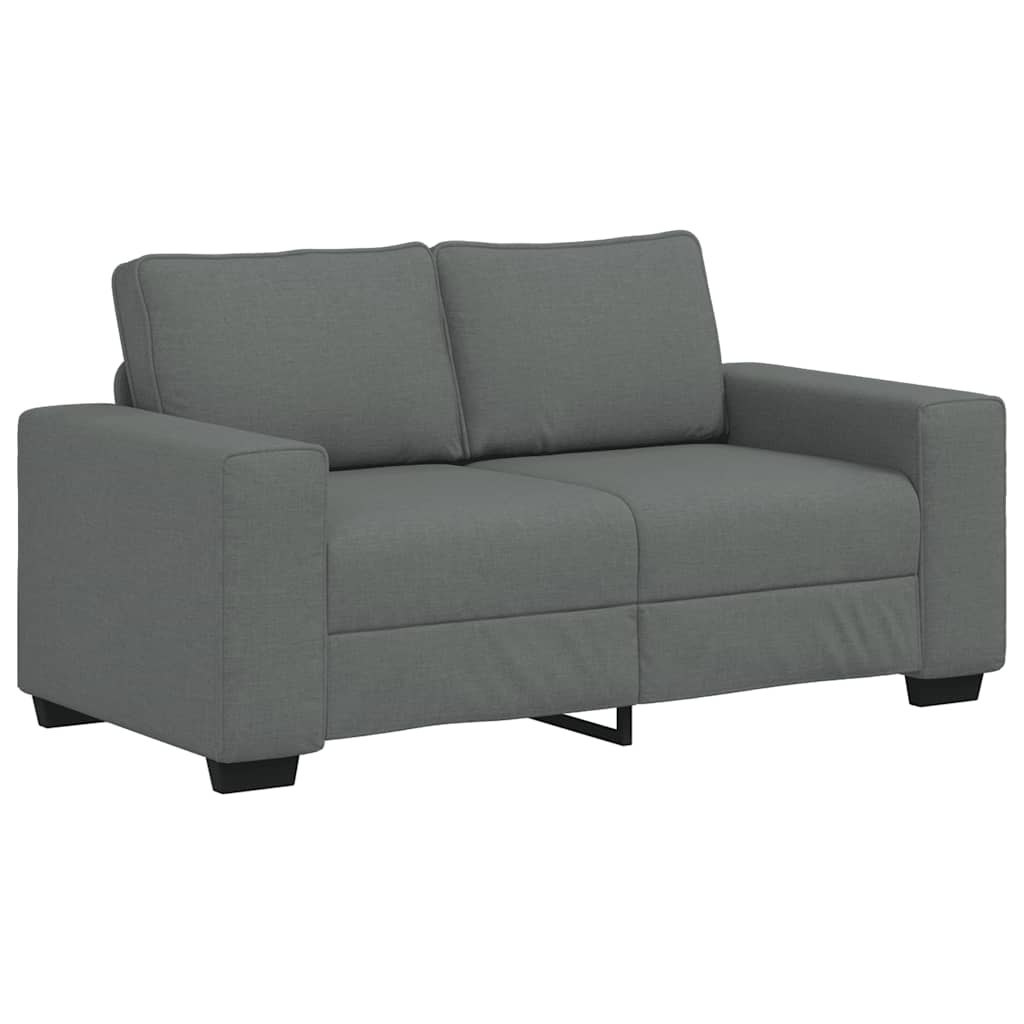 vidaXL Sofá de 2 plazas de tela gris oscuro 160x77x82 cm