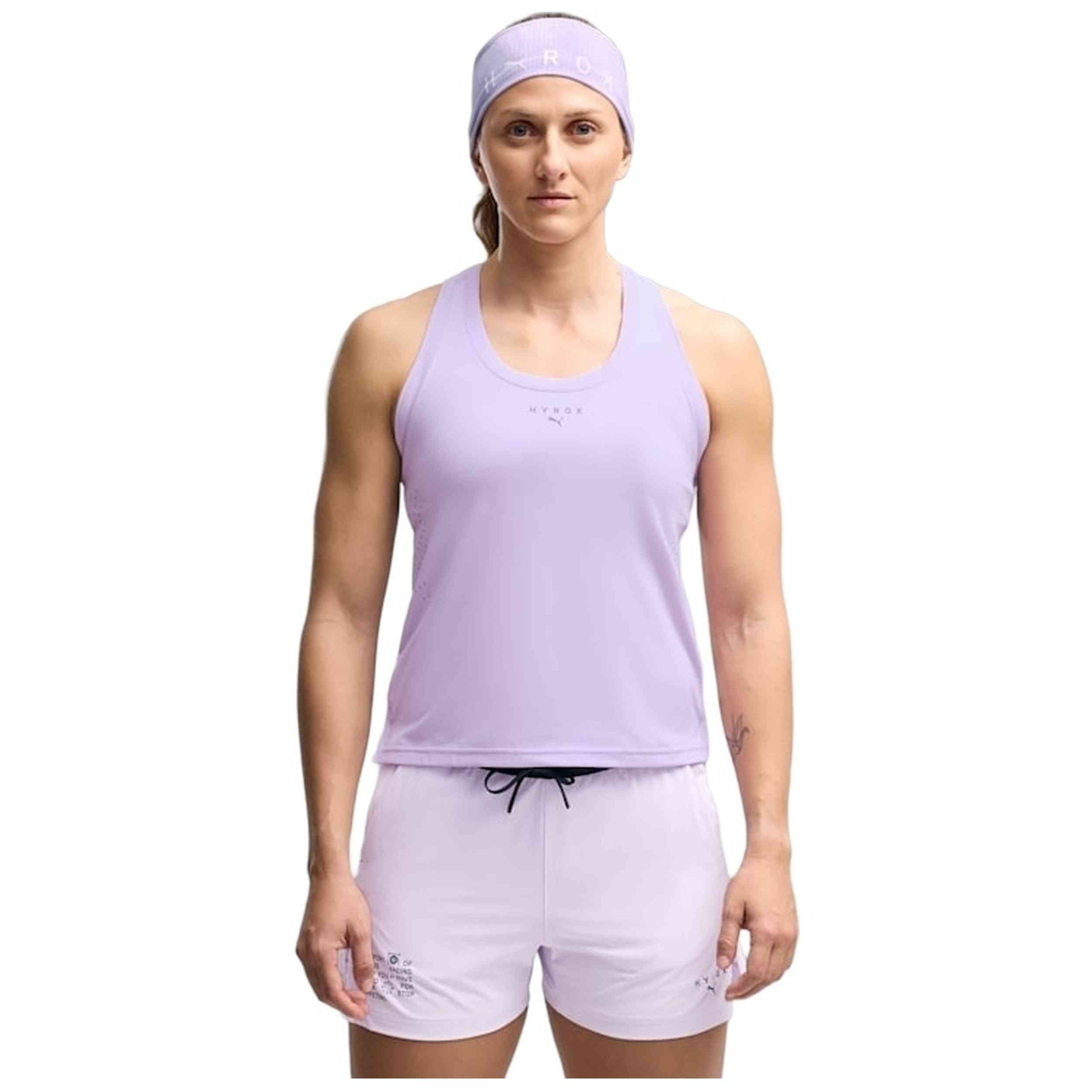 Camiseta Puma modelo W Puma X Hyrox Pwrmo en color Lila