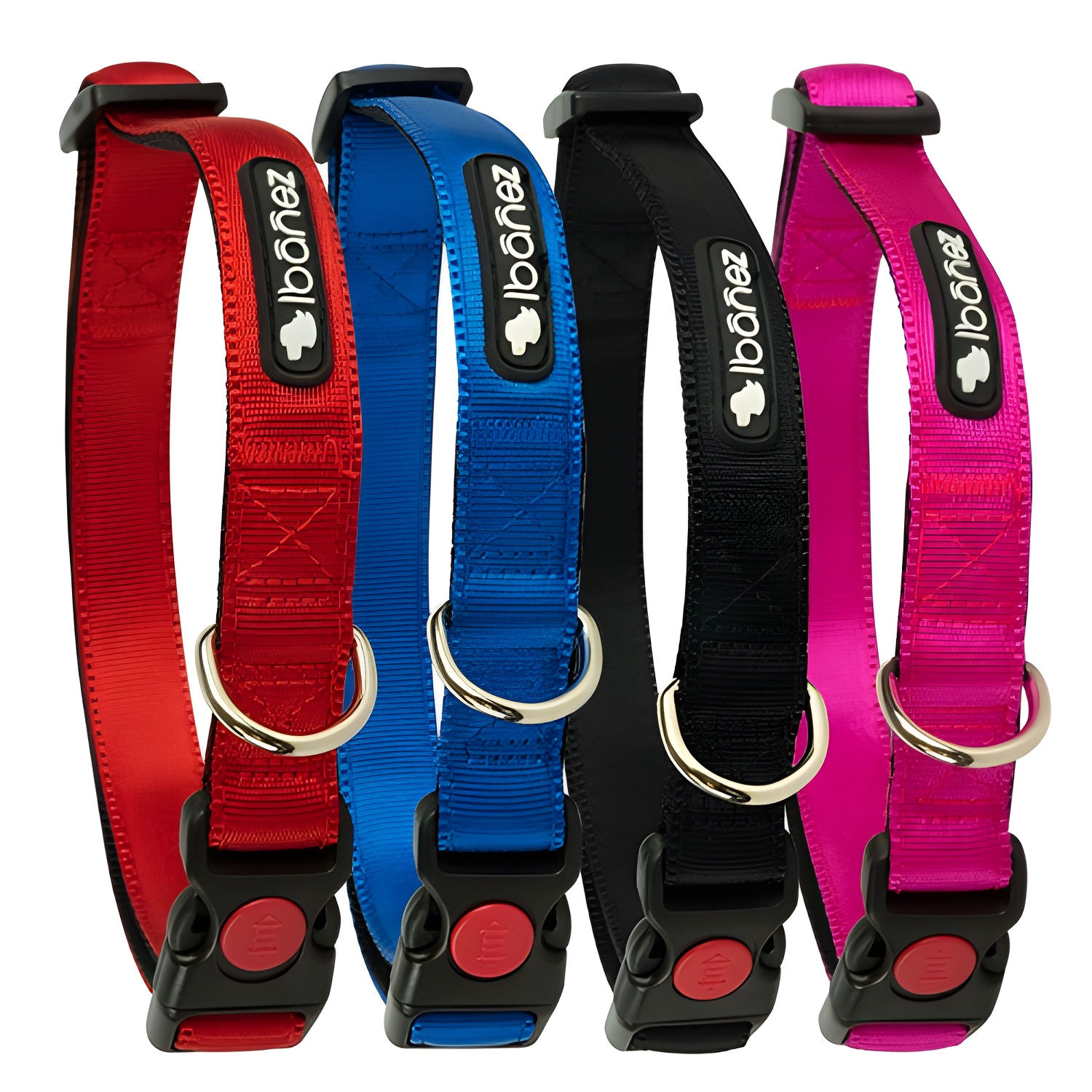 Collar de Nylon para Perros Ibañez Silky - Negro Talla S Suave y Elegante