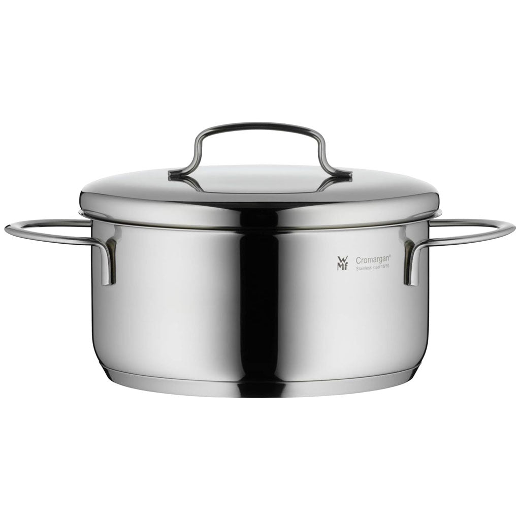 Cacerola Baja con Tapa de 16 cm de Diámetro, 1,5 L, Acero Inoxidable 18/10 Cromargan® WMF, Apta para Inducción y Horno hasta 250 °C