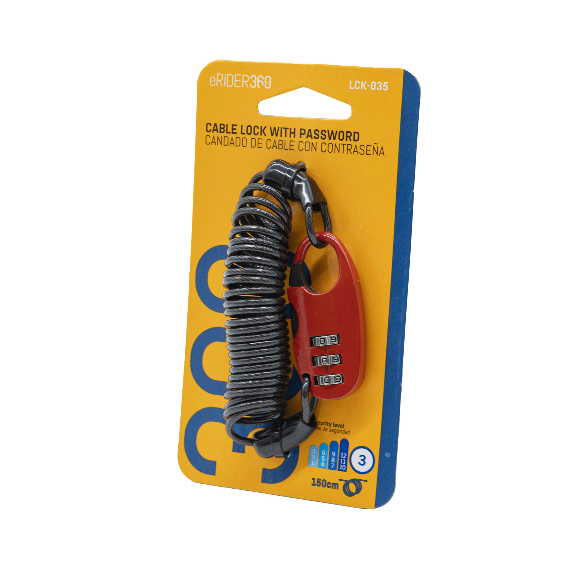 LCK-035 Candado de cable con contraseña - 1,5M