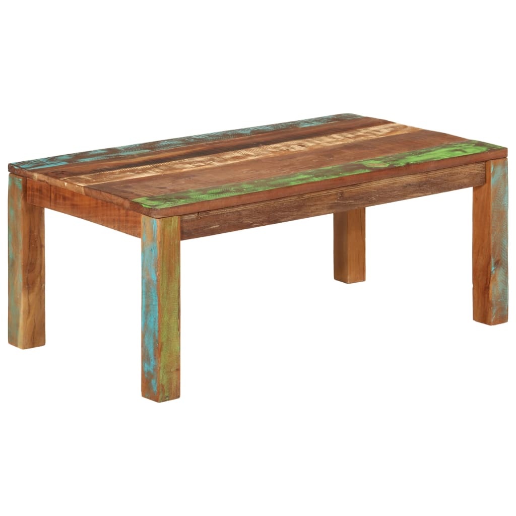 Vidaxl Mesa de Centro de Madera Maciza Reciclada 80 X 80 X 40 Cm