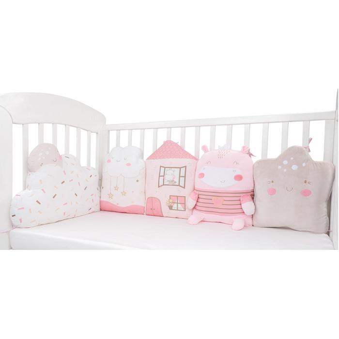 Conjunto de almofadas para cama de grades Kikka Boo Hippo Dreams