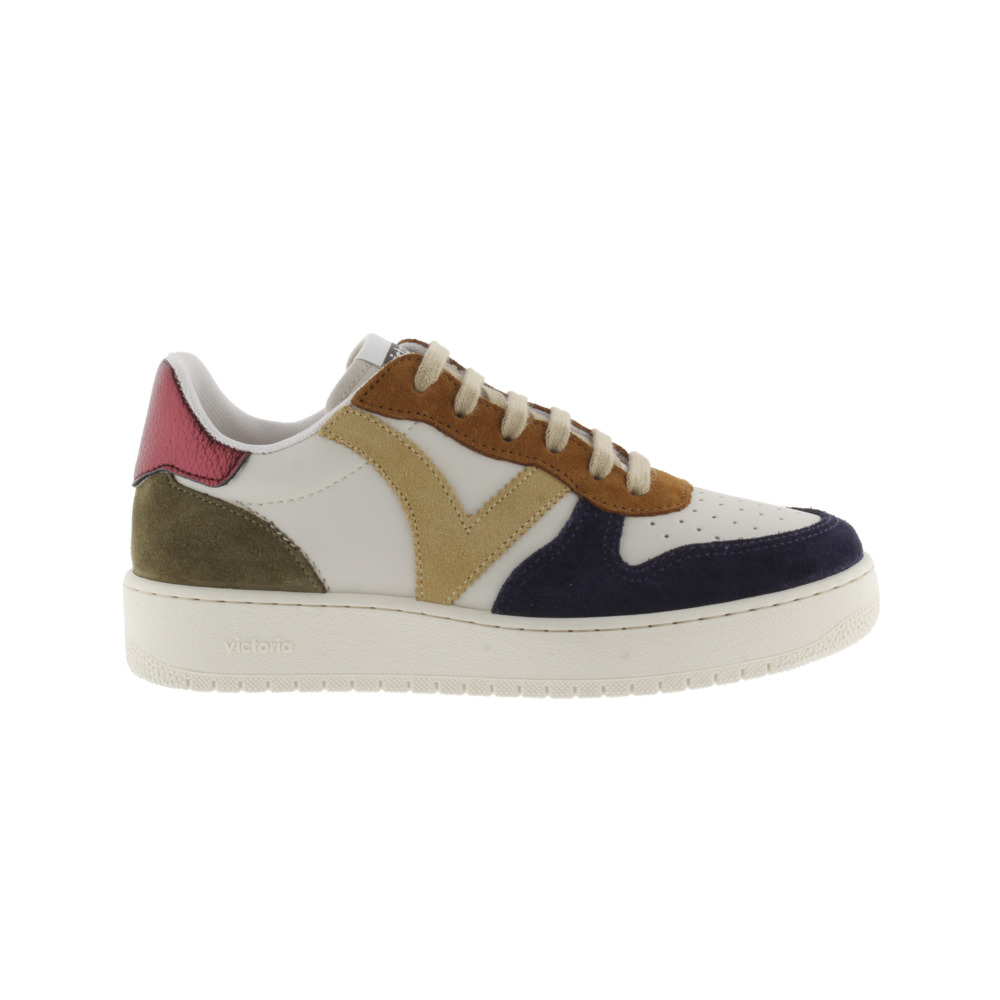 Victoria Madrid Zapatillas de efecto piel con piezas multicolor de serraje y pieza trasera metalizada 1258240