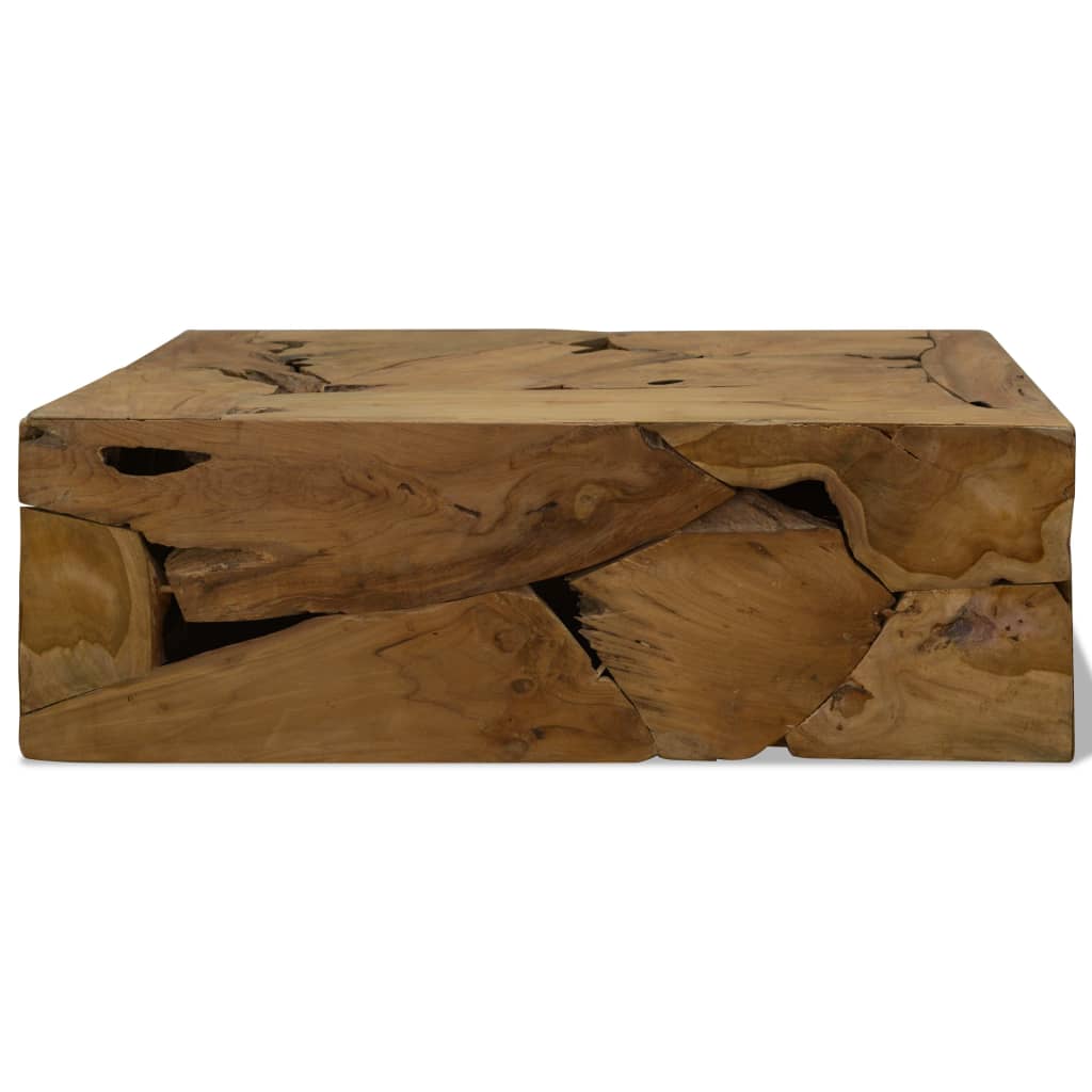 vidaXL Mesa de centro de teca genuina marrón 90x50x30 cm Mesita de Salón o Comedor o Auxiliar Mesa de Café Meuble Salón