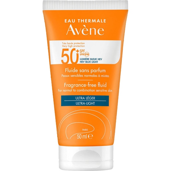 Fluido solar facial SPF 50+ sin perfume 50 ml Avene
