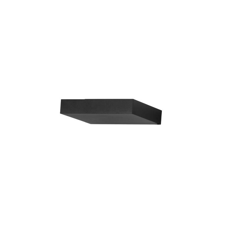 Guia - Aplique LED de pared Fabas Luce de aluminio - LED integrado IP20 Negro - 17 cm