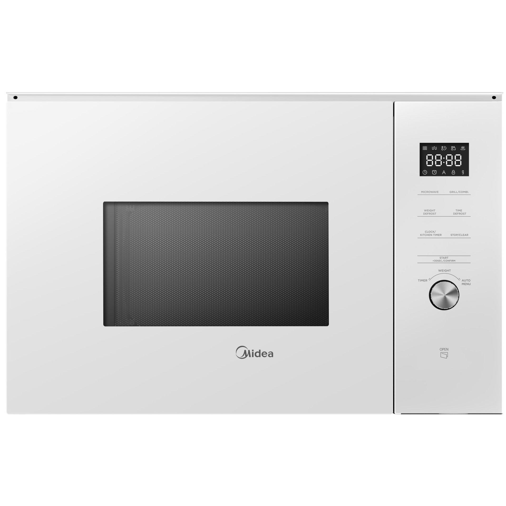 Midea MBMTG925E-WH - Microondas Integrable con Grill 25 L