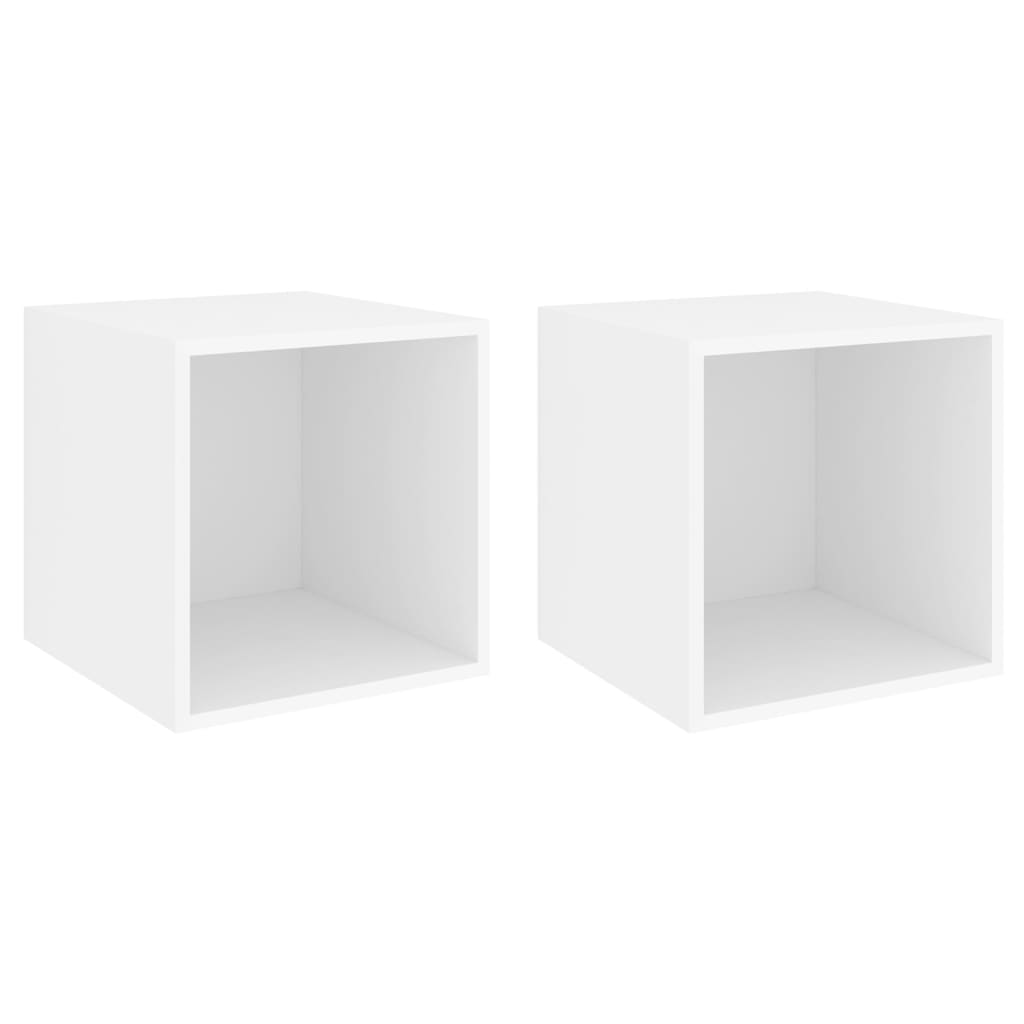 Vidaxl Armario de Pared Madera Contrachapada 37x37x37 Cm - Blanco/Negro/Gris - Almacenaje Estantería