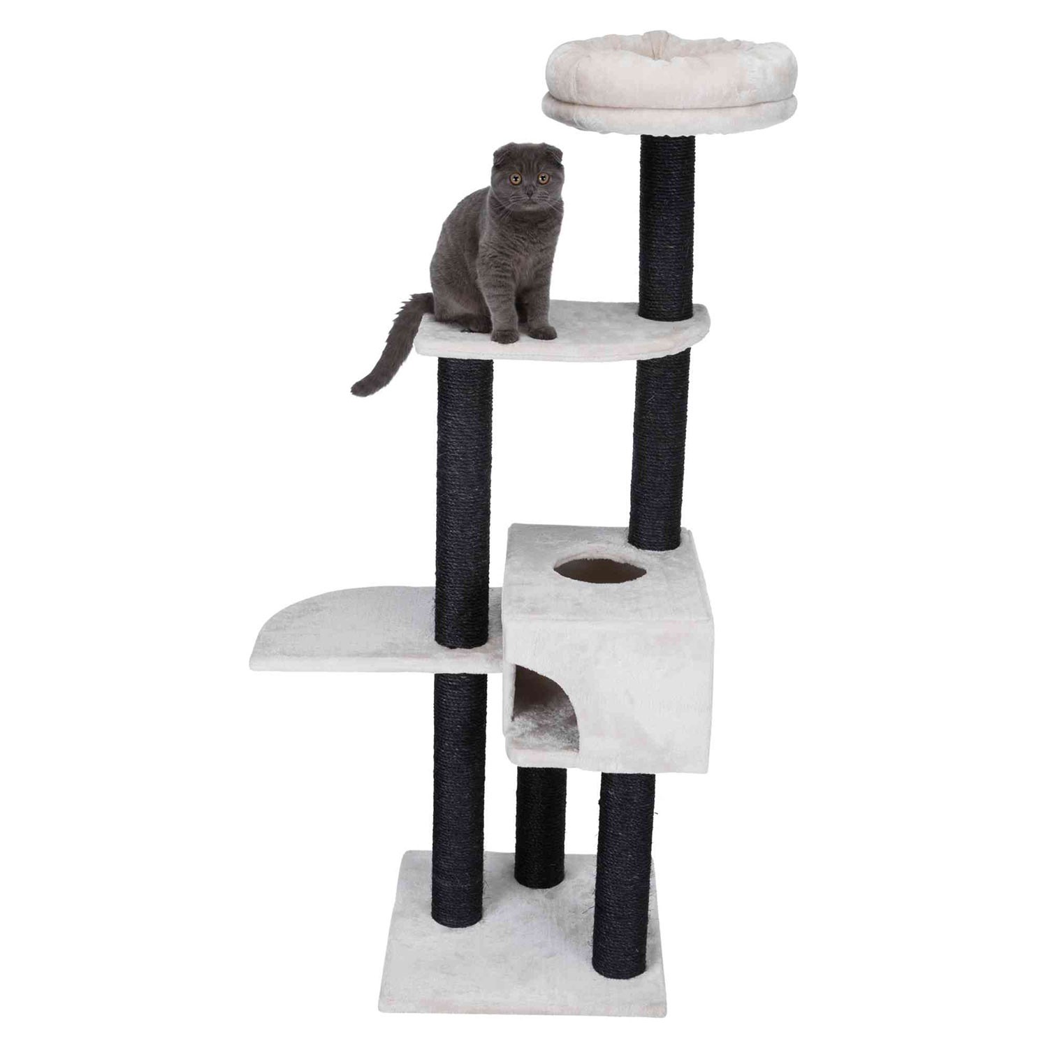 Trixie Rascador para Gatos Nita Gris Claro con Forro de Felpa y Cuerda de Sisal