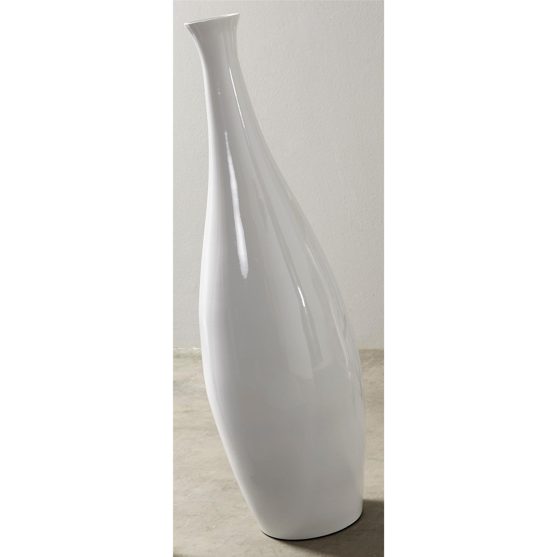 Jarron lacado blanco 110cms. 33dx110 cms. El mejor complemento para tu hogar.