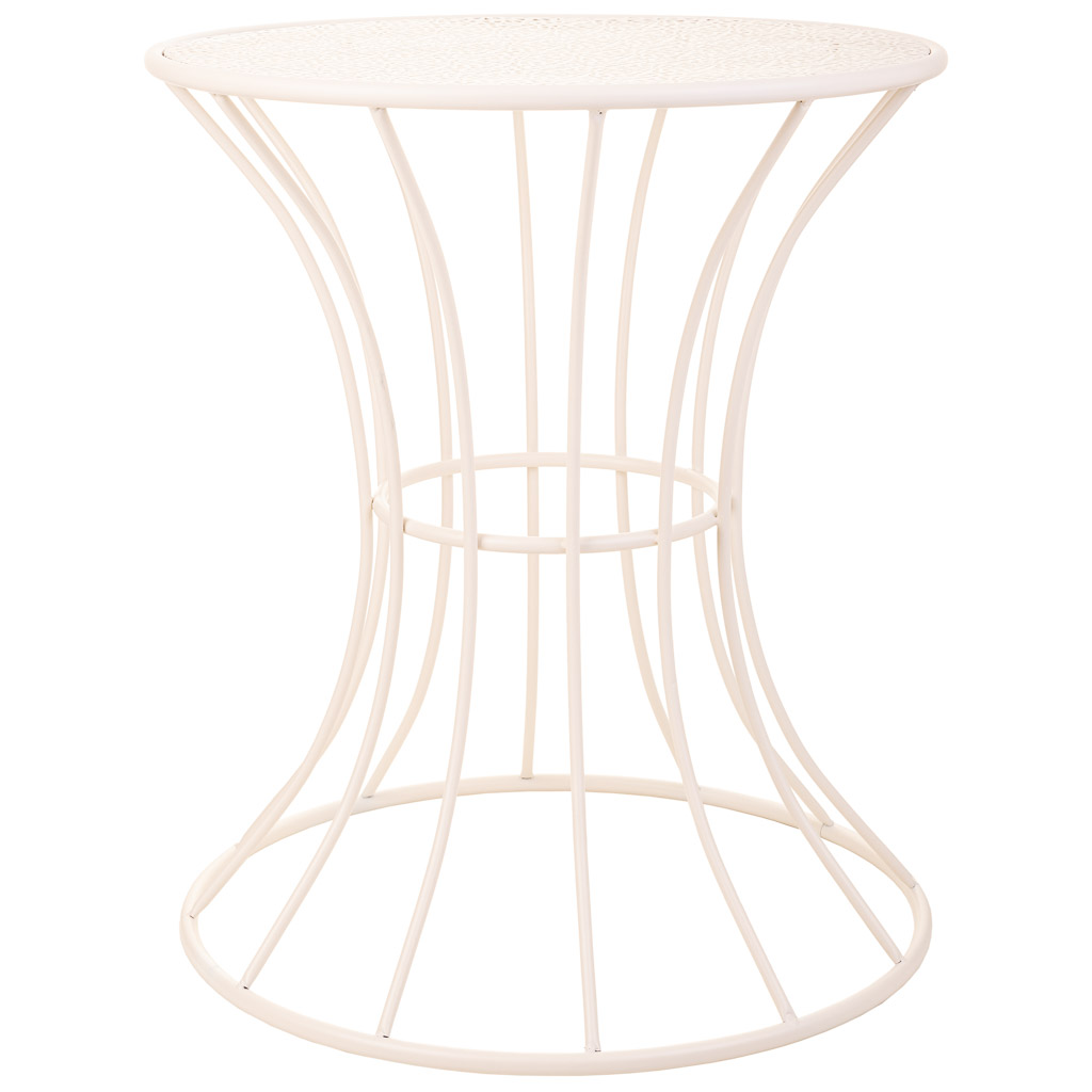 Mesa Auxiliar De Forja Blanco 20x21x50cm, El mejor complemento para tu hogar