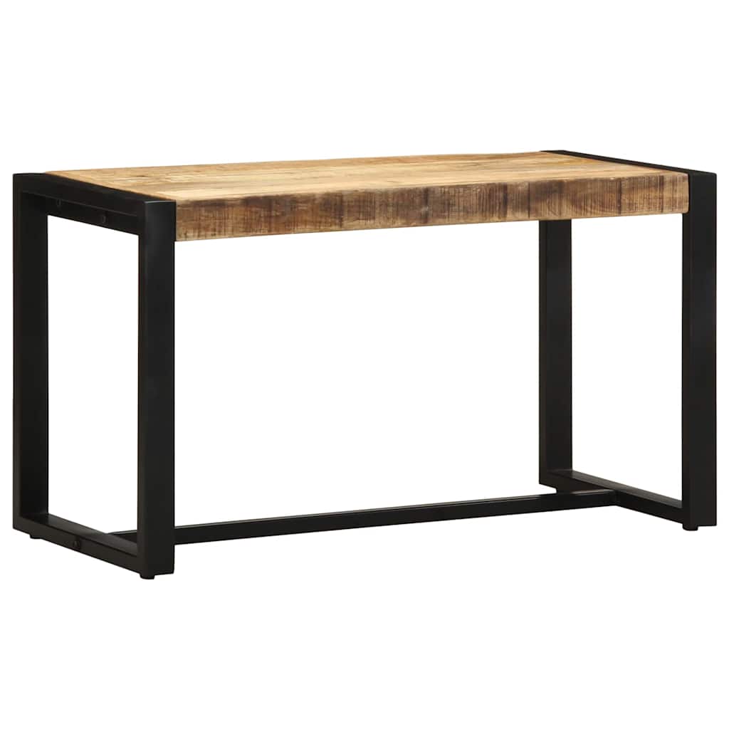 vidaXL Banco madera maciza de mango rugoso en longitud 80 cm o 60 cm