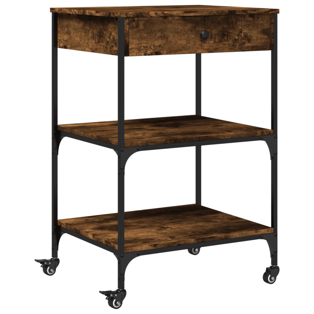 vidaXL Carrito de cocina de madera de ingeniería 60x48x89,5 cm