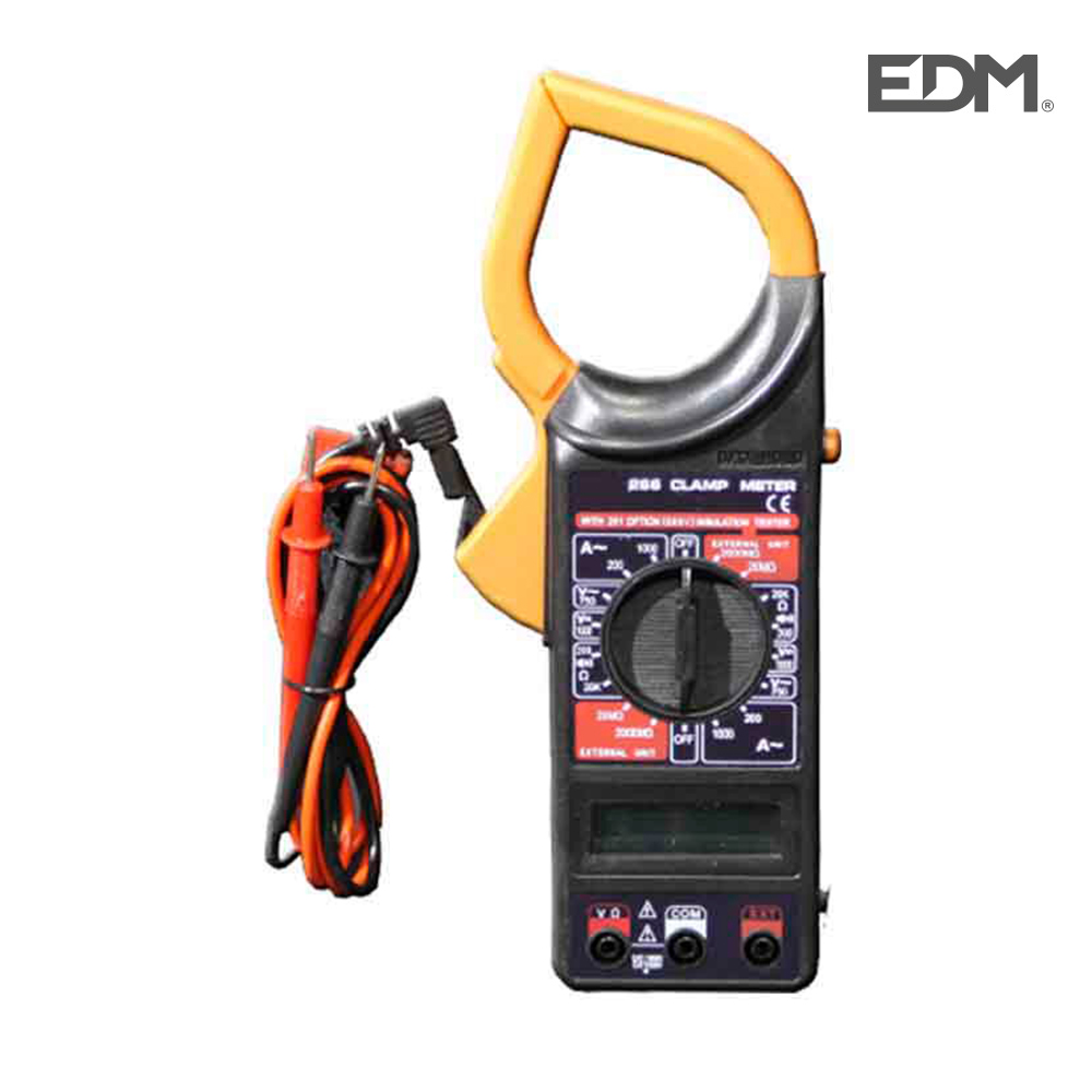 Edm Pinza Amperimétrica Multímetro Digital Mediciones Voltaje Resistencia Continuidad Blister