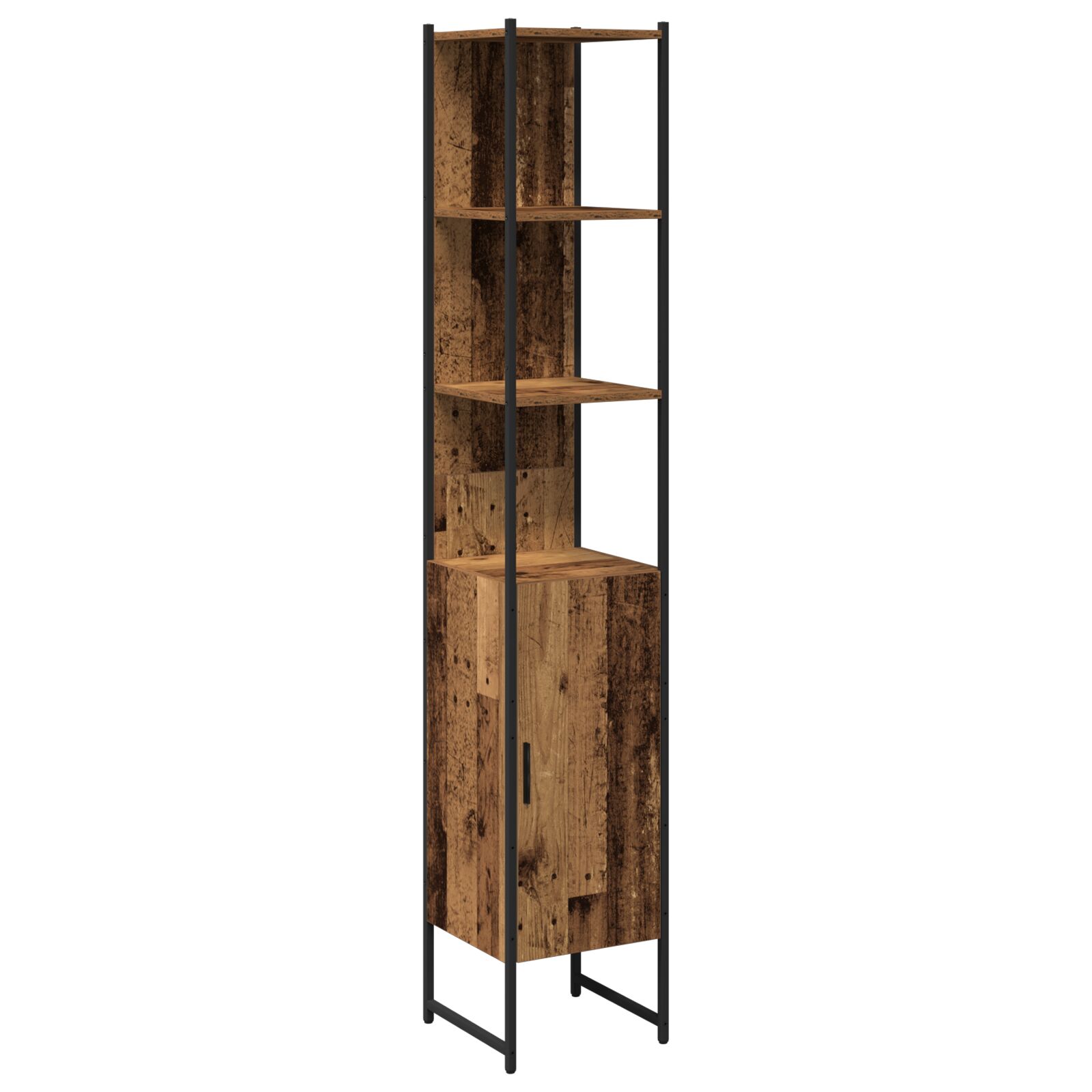 Armario de baño vidaXL Madera Vieja 33x33x185,5 cm Madera de Ingeniería