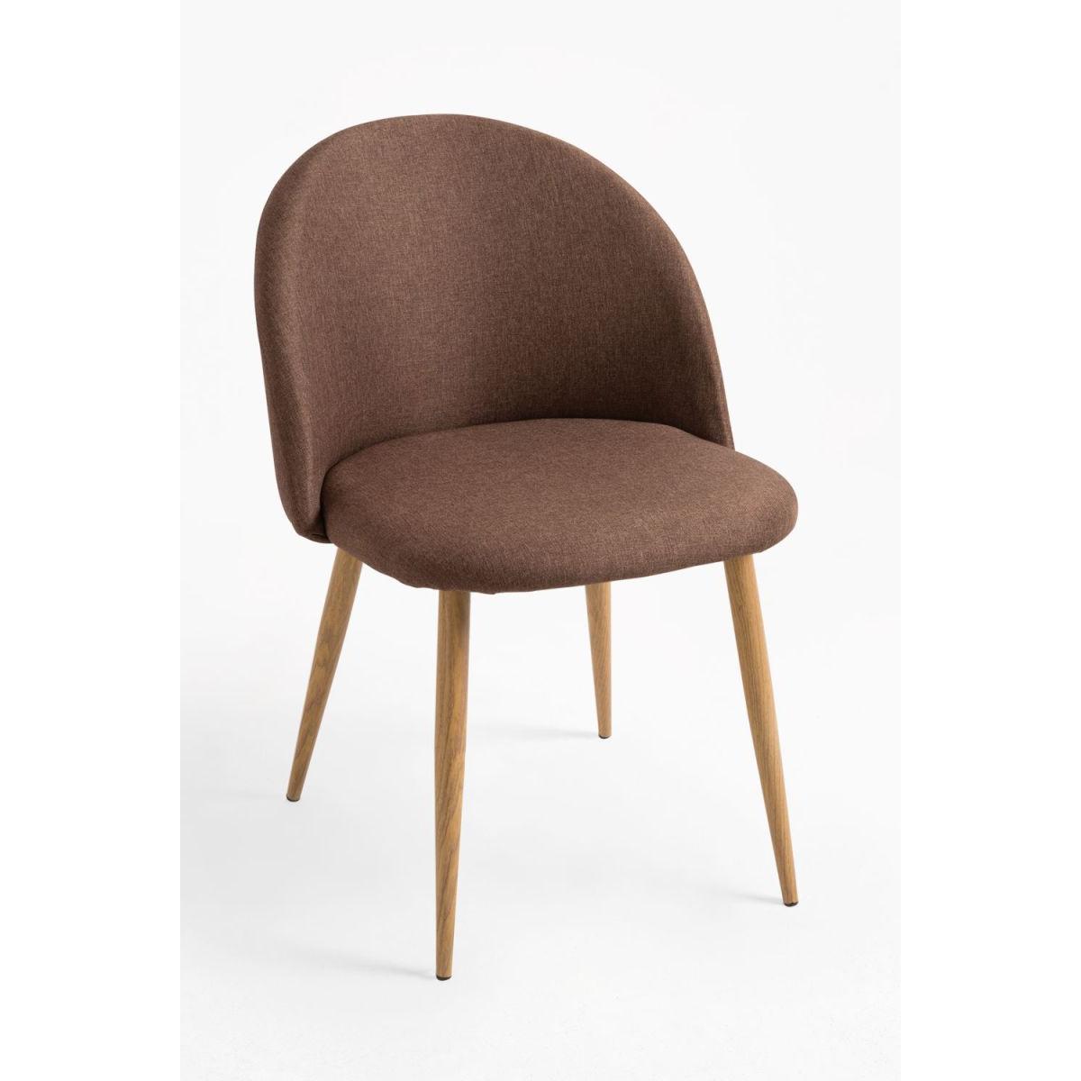 Regalos Miguel - Sillas Comedor - Silla Vint Tela - Marrón