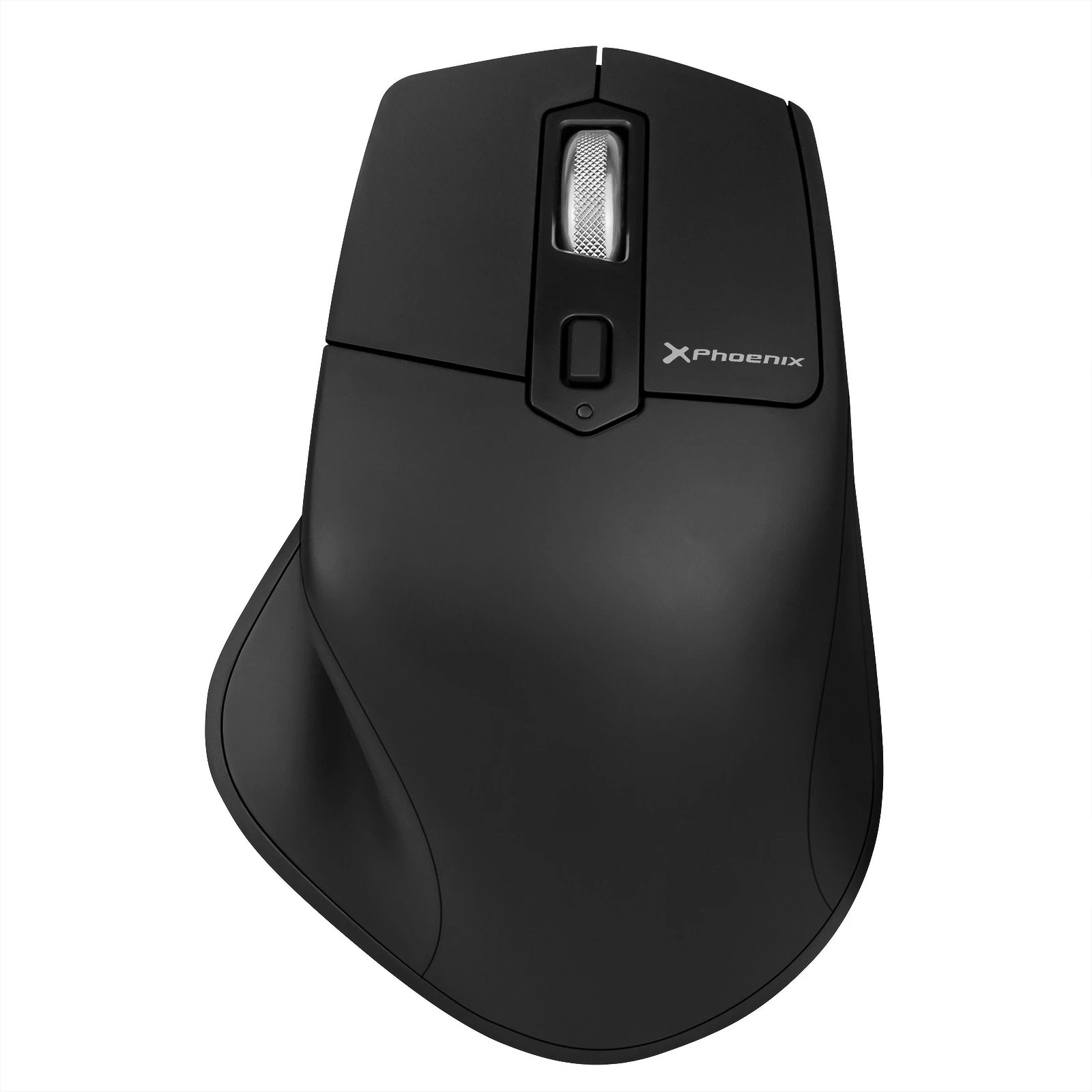 Phoenix - Ratón inalámbrico Ergo M2 con diseño ergonómico, 7 botones y DPI ajustable (800/1200/1600/2400) para trabajo y juego