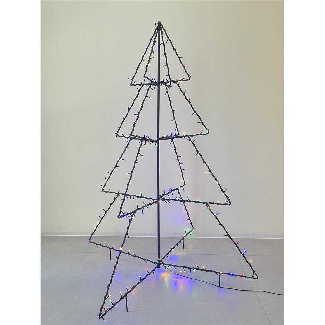 Gerimport Árbol Navidad plegable multicolor 150x115 cm 240 led