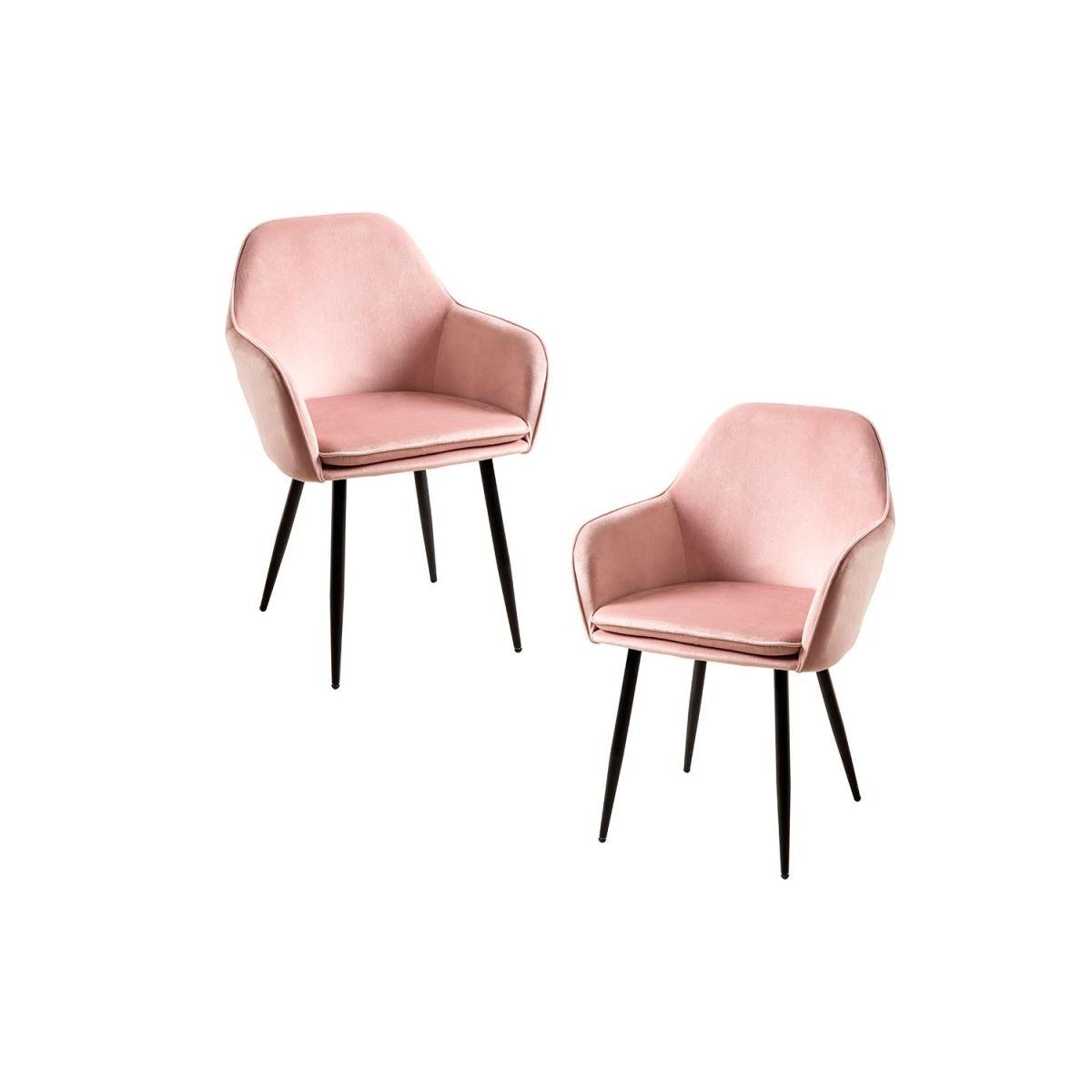 Regalos Miguel - Packs Sillas Comedor - Pack 2 Sillas Chic Black - Rosa