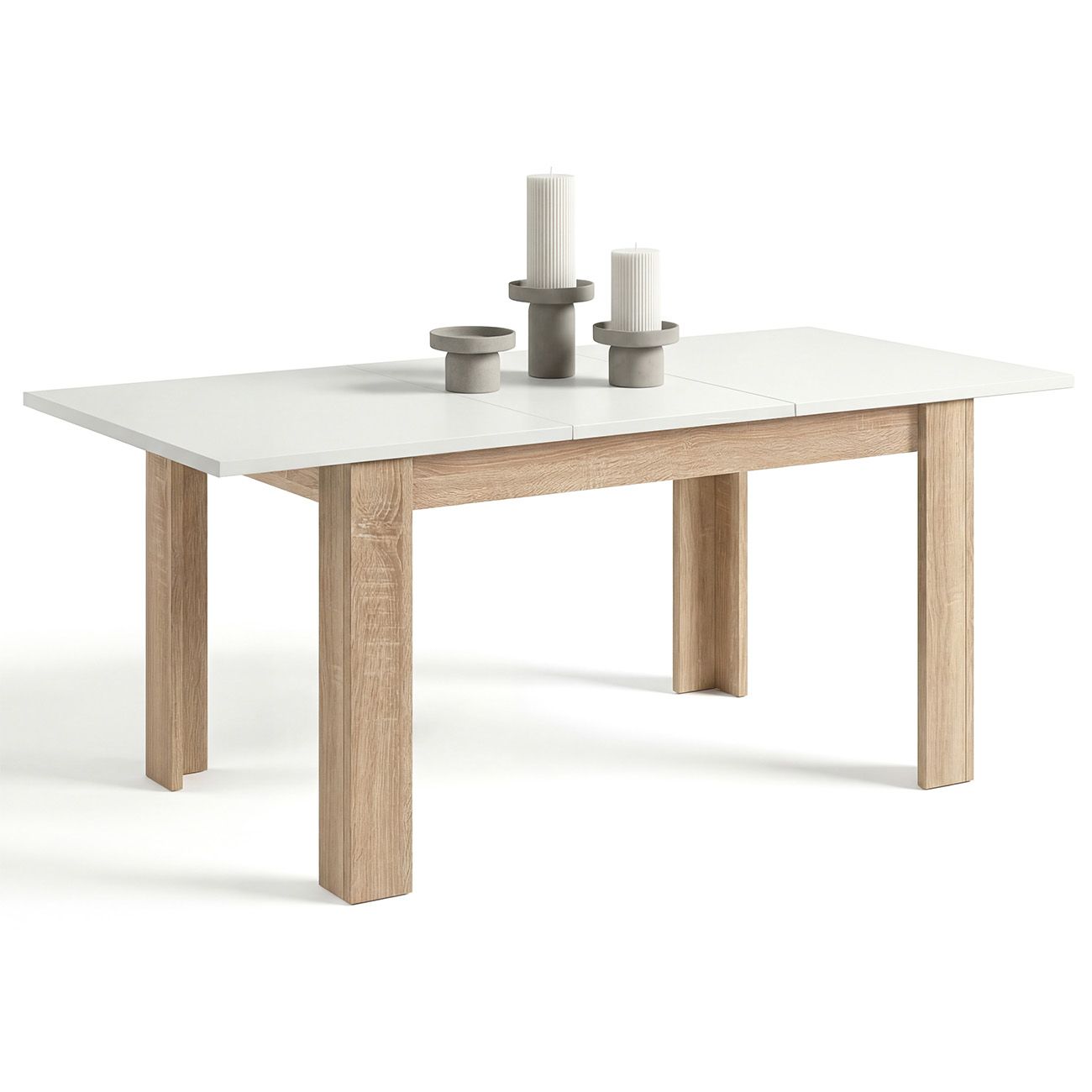 duehome - Mesa de comedor extensible 140-190x90 cm Sira