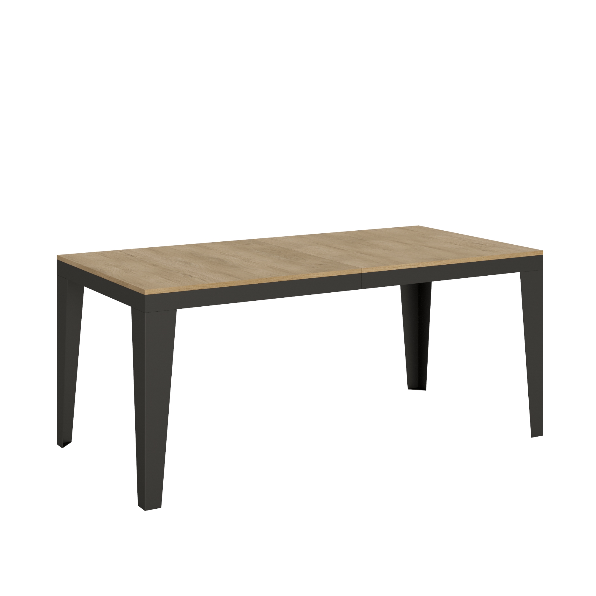 Mesa extensible 90x180/284 cm Flame Evolution Roble Nature Estructura Antracita - Itamoby