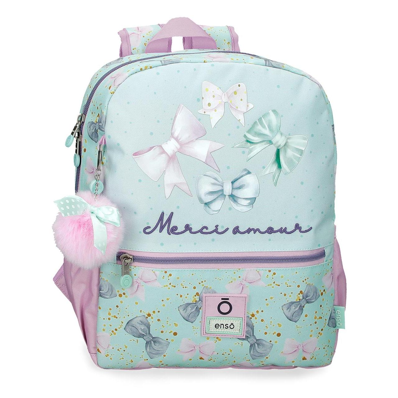 Mochila de paseo Enso Merci amour 32 cm adaptable a carro