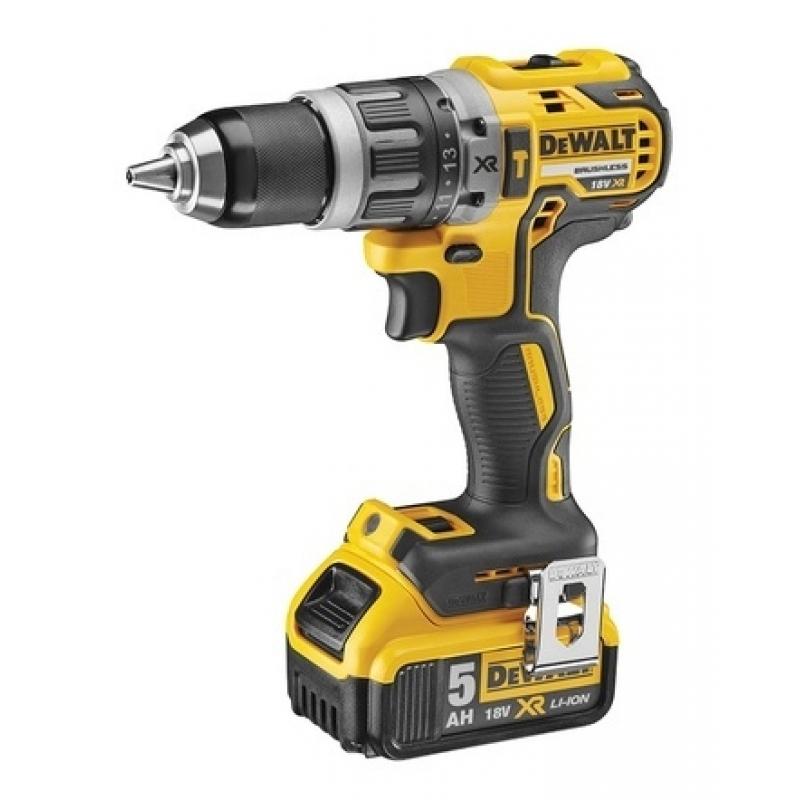Taladro percutor DEWALT DCD796P2-QW 18V XR Li-Ion 5,0Ah sin escobillas 2 baterías