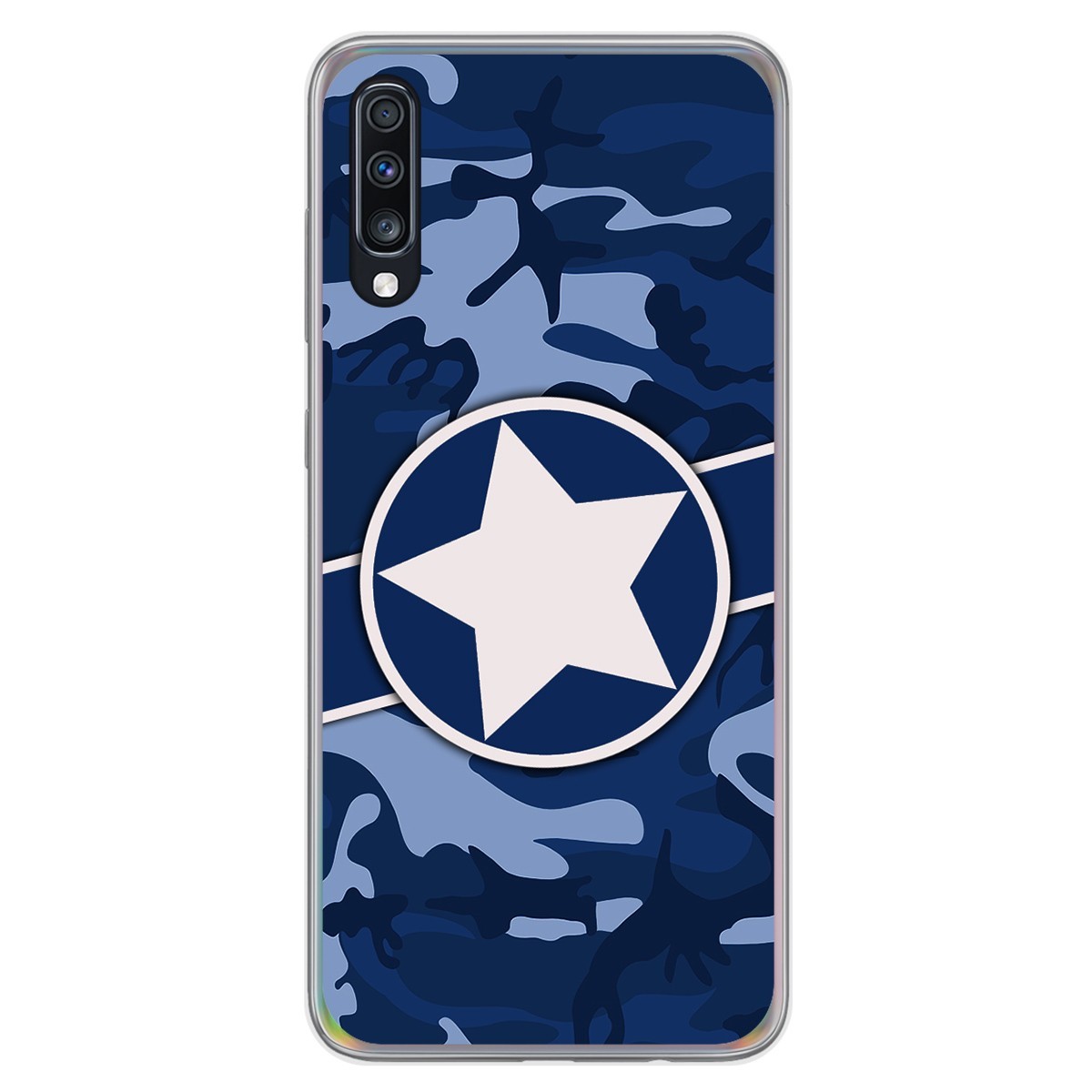 Tumundosmartphone Funda Gel Tpu para Samsung Galaxy A70 diseño Camuflaje 03 Dibujos