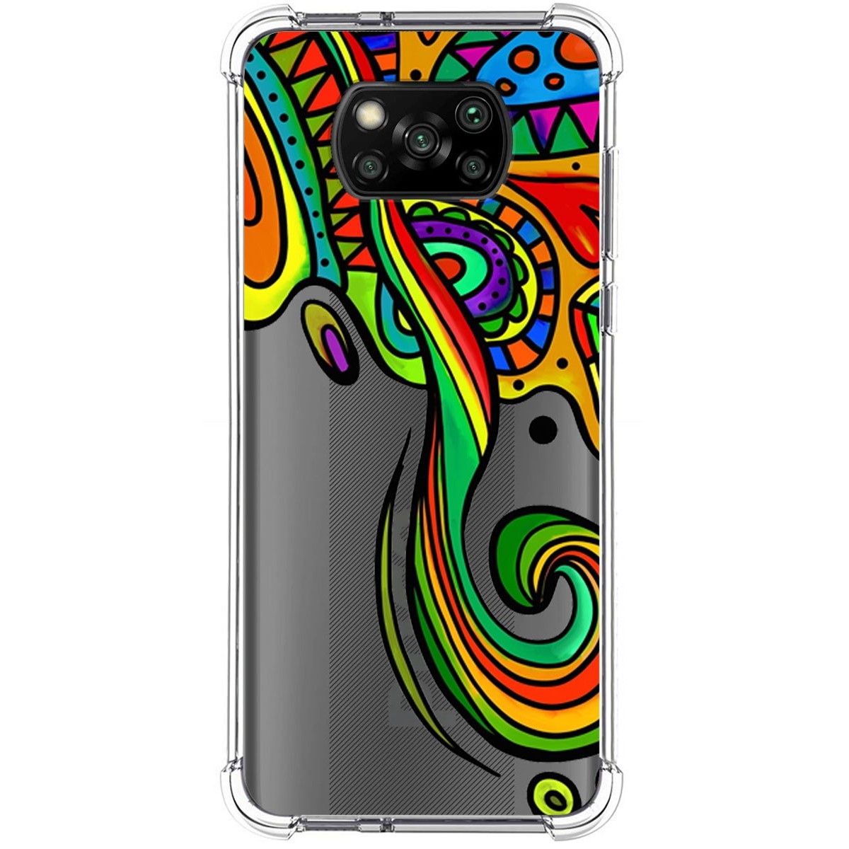 Tumundosmartphone Funda Silicona Antigolpes para Xiaomi POCO X3 NFC / X3 Pro diseño Colores Dibujos