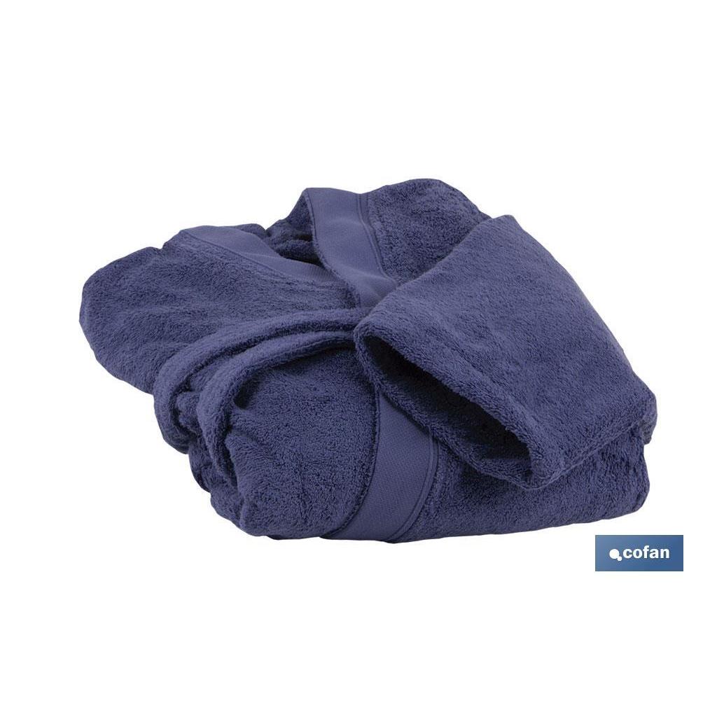 COFAN - Albornoz  Modelo Marín  Color Azul Marino  100 % Algodón  Gramaje 500 g/m²  Varias Tallas