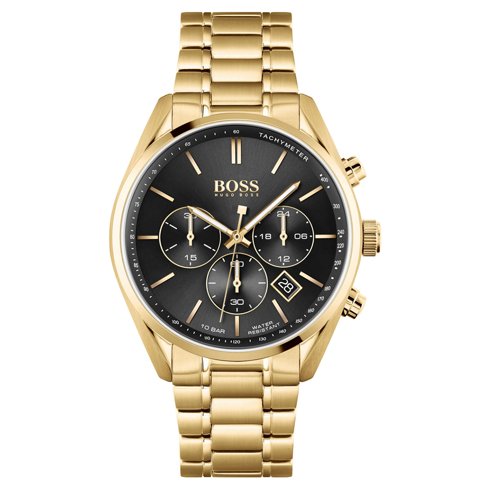 Reloj de Hombre HUGO BOSS 1513848, Esfera Negro de 44 MM + Caja de Regalo Elegante