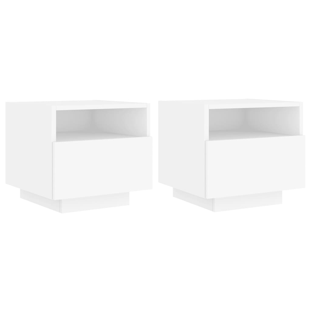 Mesitas de Noche con Luces LED Vidaxl 2 Unidades