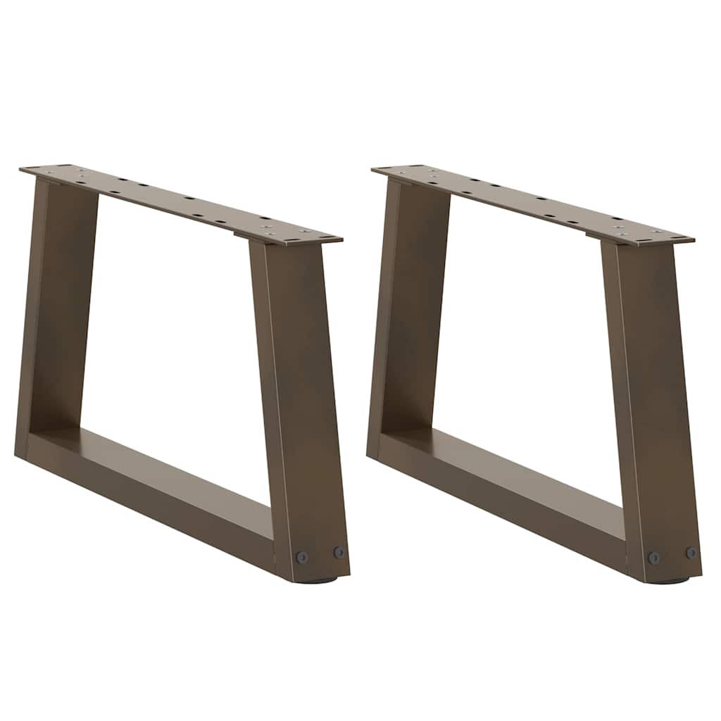 vidaXL Patas para mesa de centro en forma de V (2 unidades) 70 x (30-31,3) cm, acero