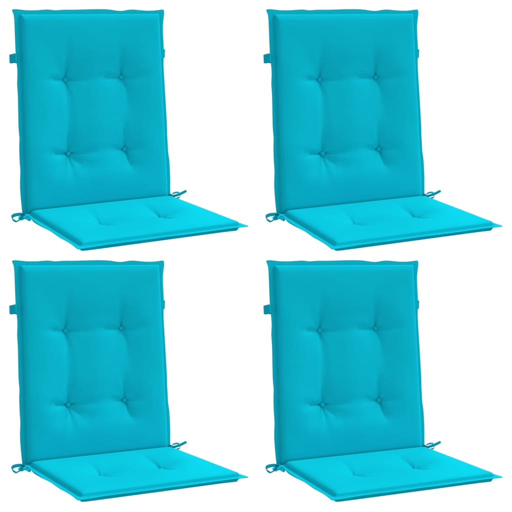 Cojines para Silla con Respaldo Bajo Vidaxl 4 Uds - Azul y Blanco, Verde y Rosa, Blanco y Verde